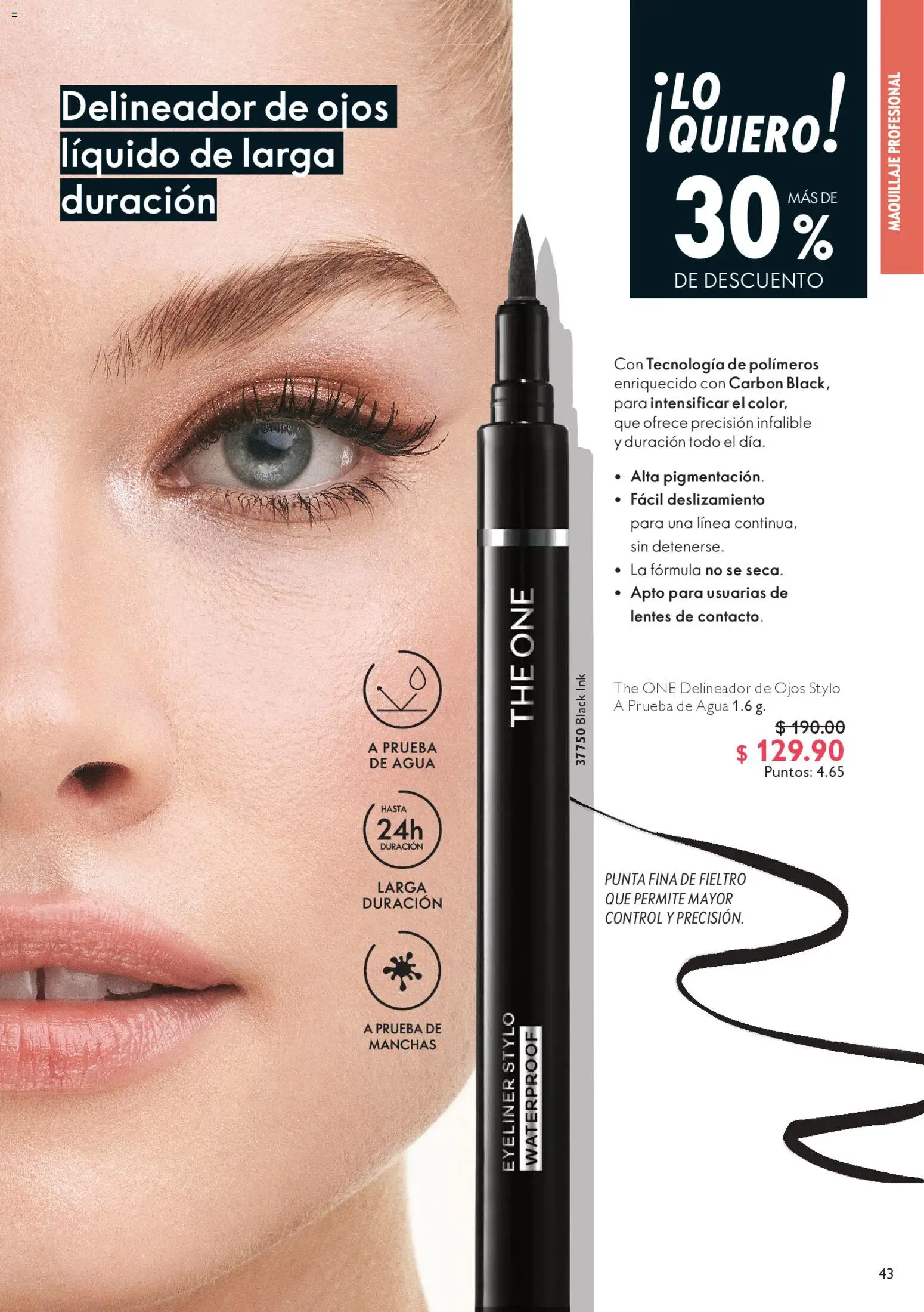 Nuevas ofertas de Oriflame válidas en toda la República Mexicana desde el 14.02.2026. ¡Encuentra las mejores ofertas en Oriflame campaña 3 2026! | Página: 43 | Productos: Lentes, Maquillaje, Delineador de ojos, Delineador