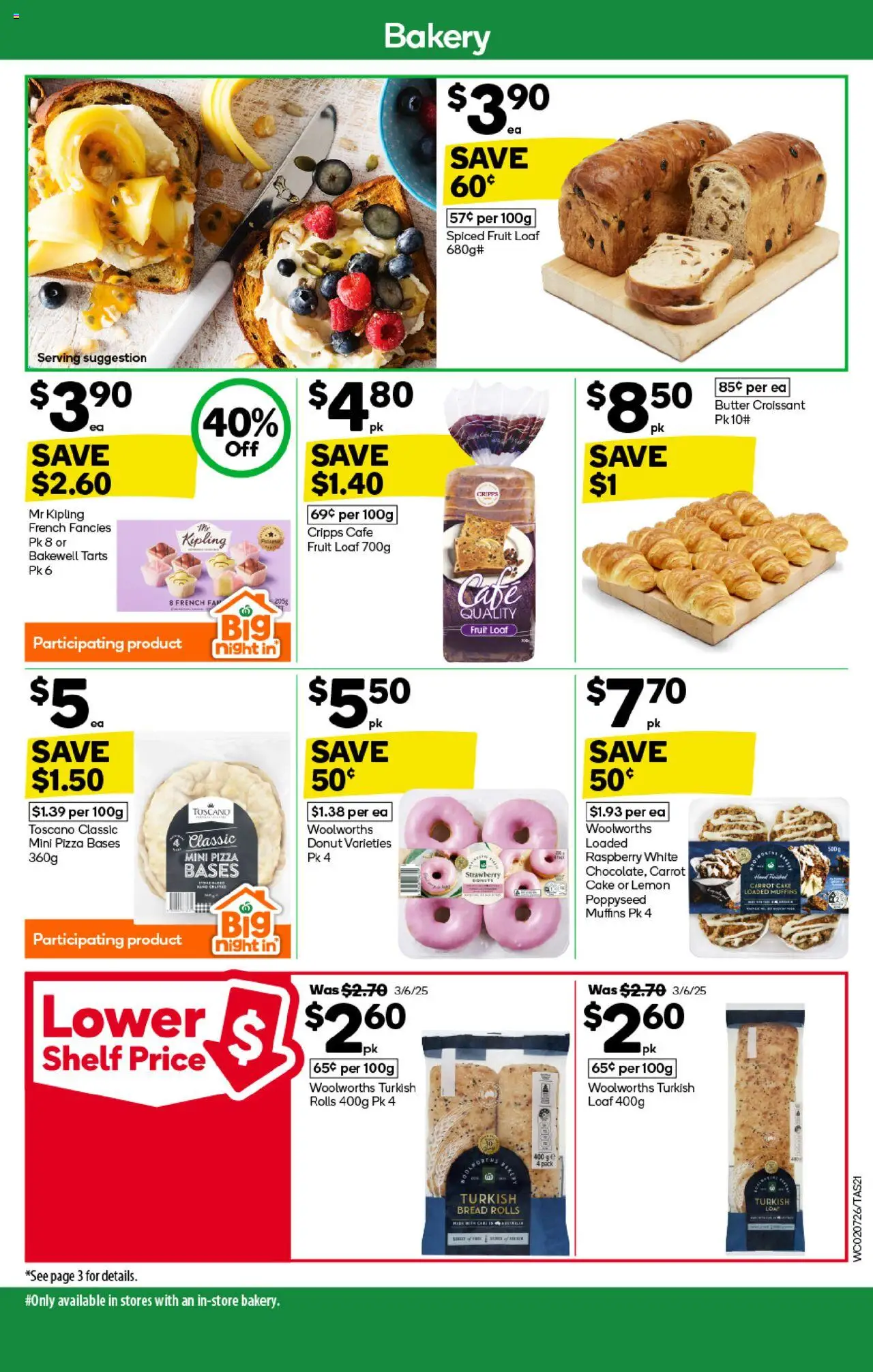 Woolworths catalogue - valid from 02.07.2025 | Page: 21 | Products: Pizza, Raspberry, Fan, Bakery