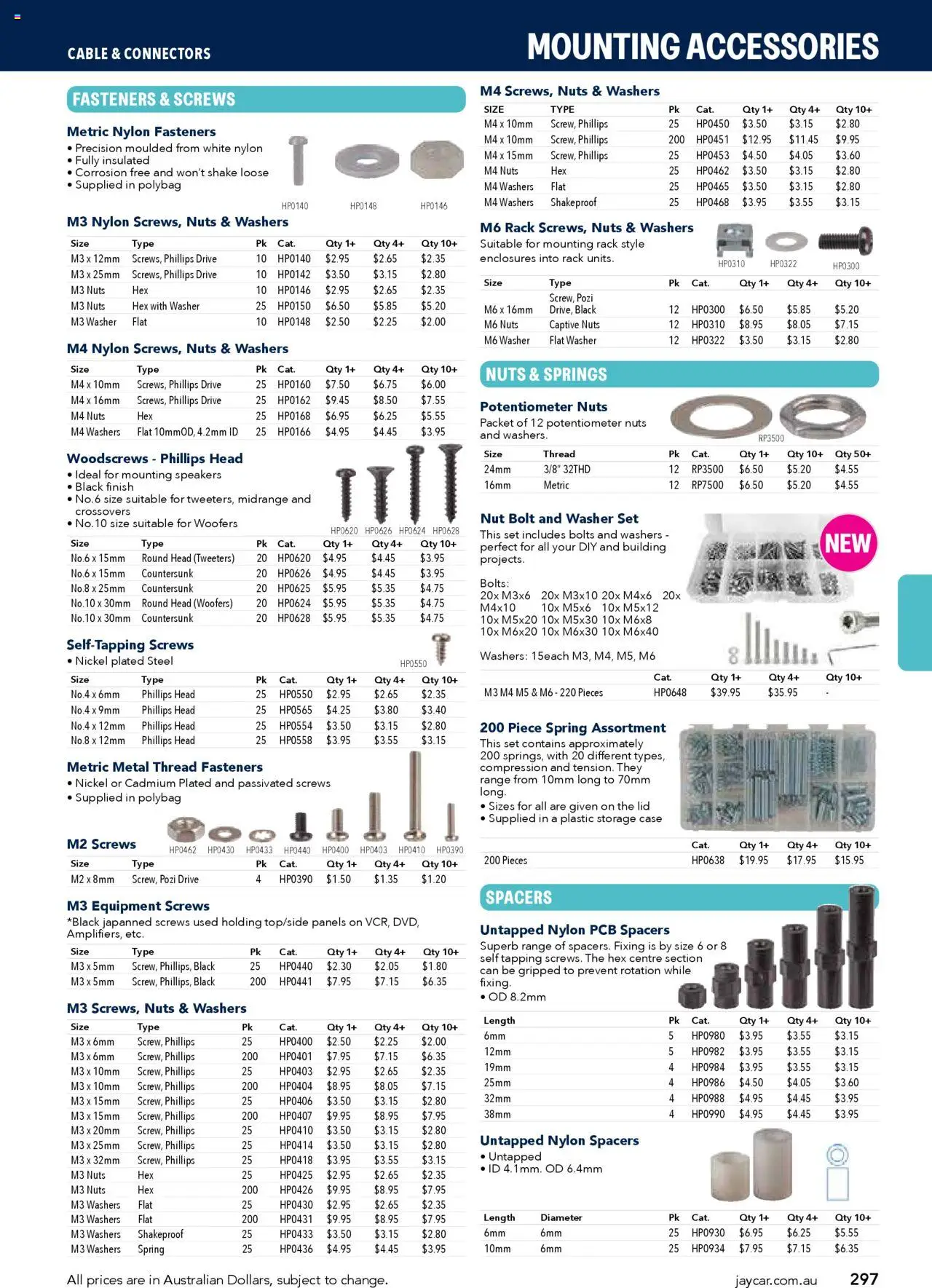 Jaycar catalogue - valid from 09.07.2025 | Page: 297 | Products: Compression, Nuts, Case, Washer