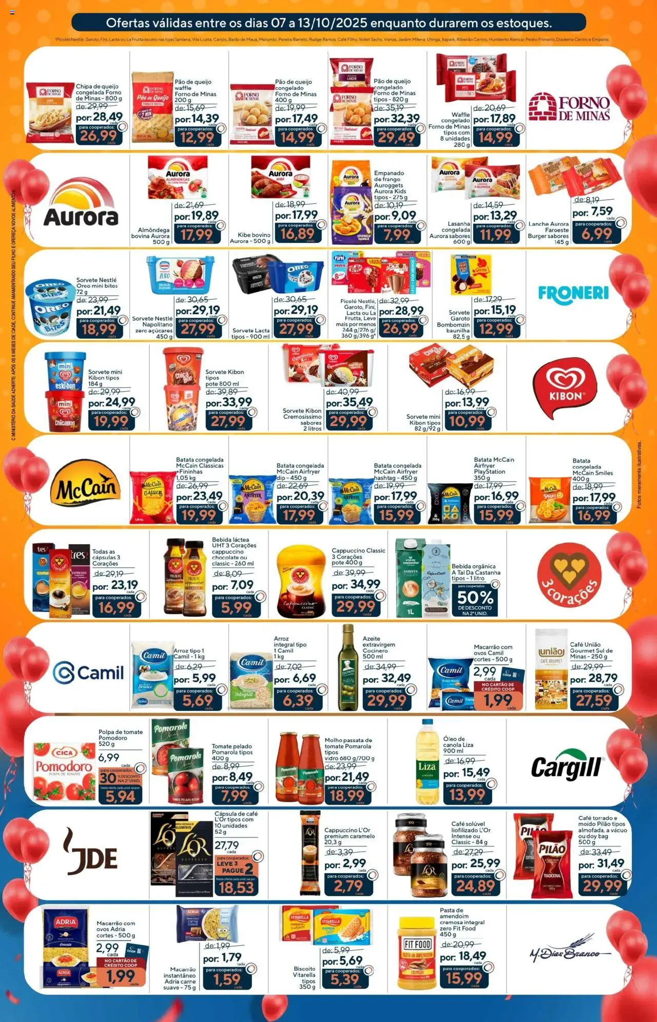 Coop Folheto - válido de 07.10.2025 | Página: 7 | Produtos: Café, Pasta, Frango, Doce de leite