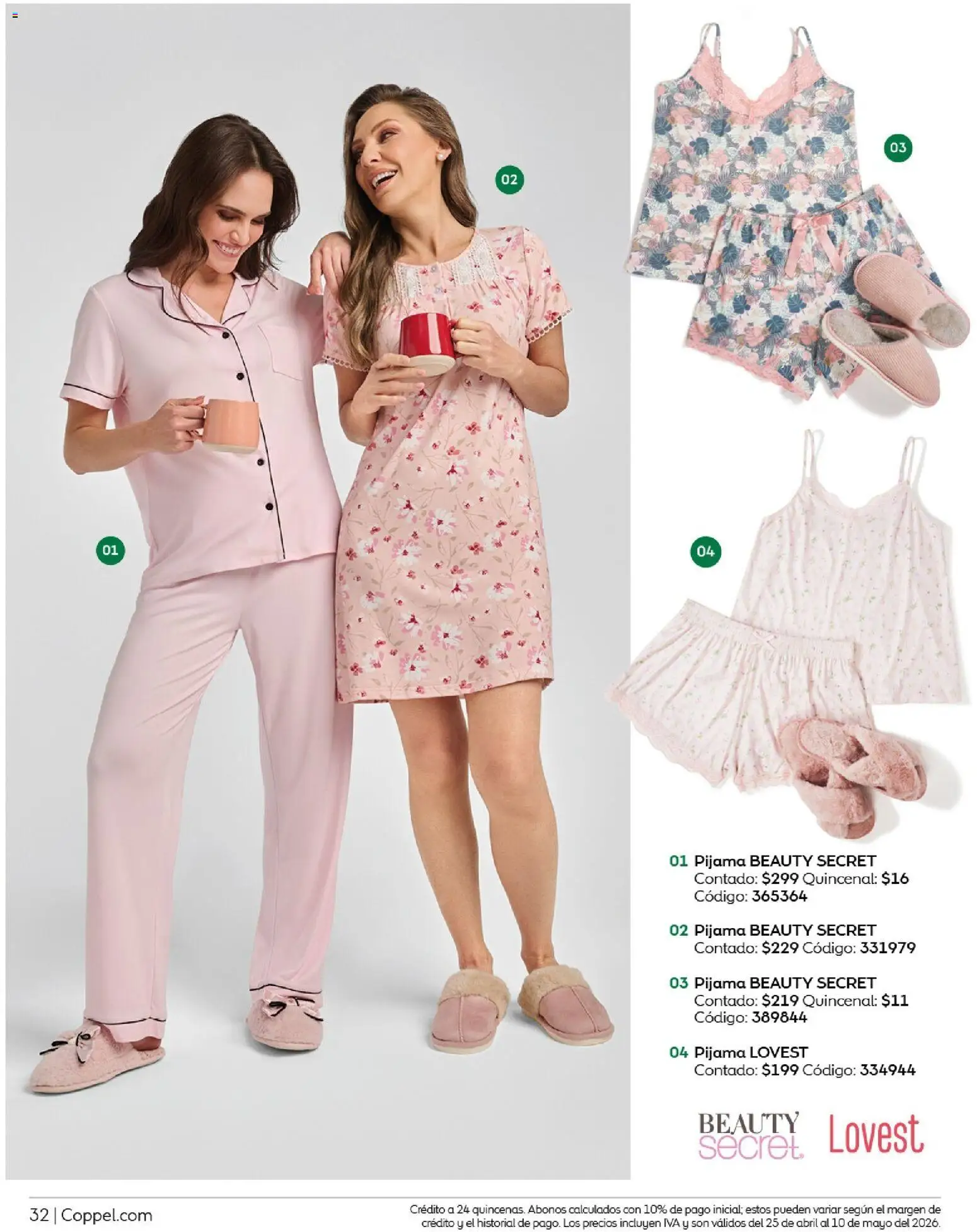 Nuevas ofertas de Coppel válidas en toda la República Mexicana desde el 25.04.2026. ¡Encuentra las mejores ofertas en Coppel catálogo Los regalos que mamá siempre quiere! | Página: 32 | Productos: Pijama