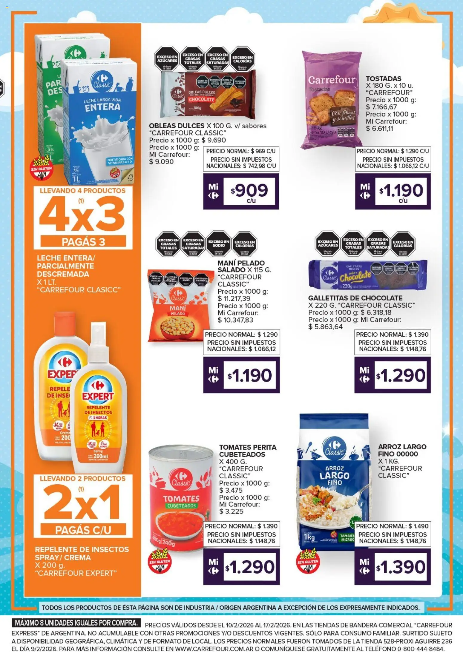Carrefour - Carrefour Express  │ válido desde el 10.02.2026 | Página: 3 | Productos: Repelente, Mani, Semillas, Arroz