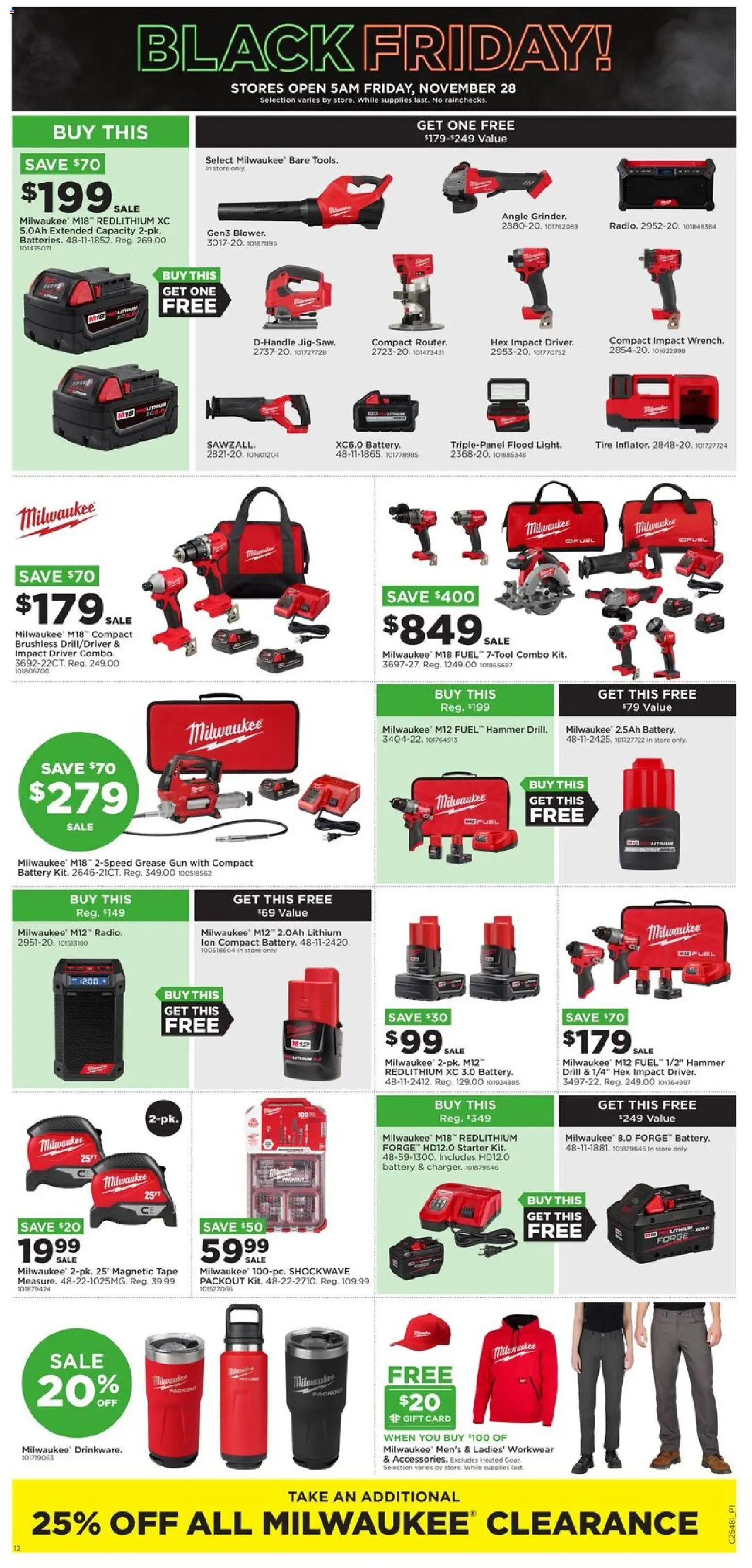 Mills Fleet Farm Black Friday - valid from 26.11.2025 | Page: 14 | Products: Workwear, Tire, Hammer, Gun