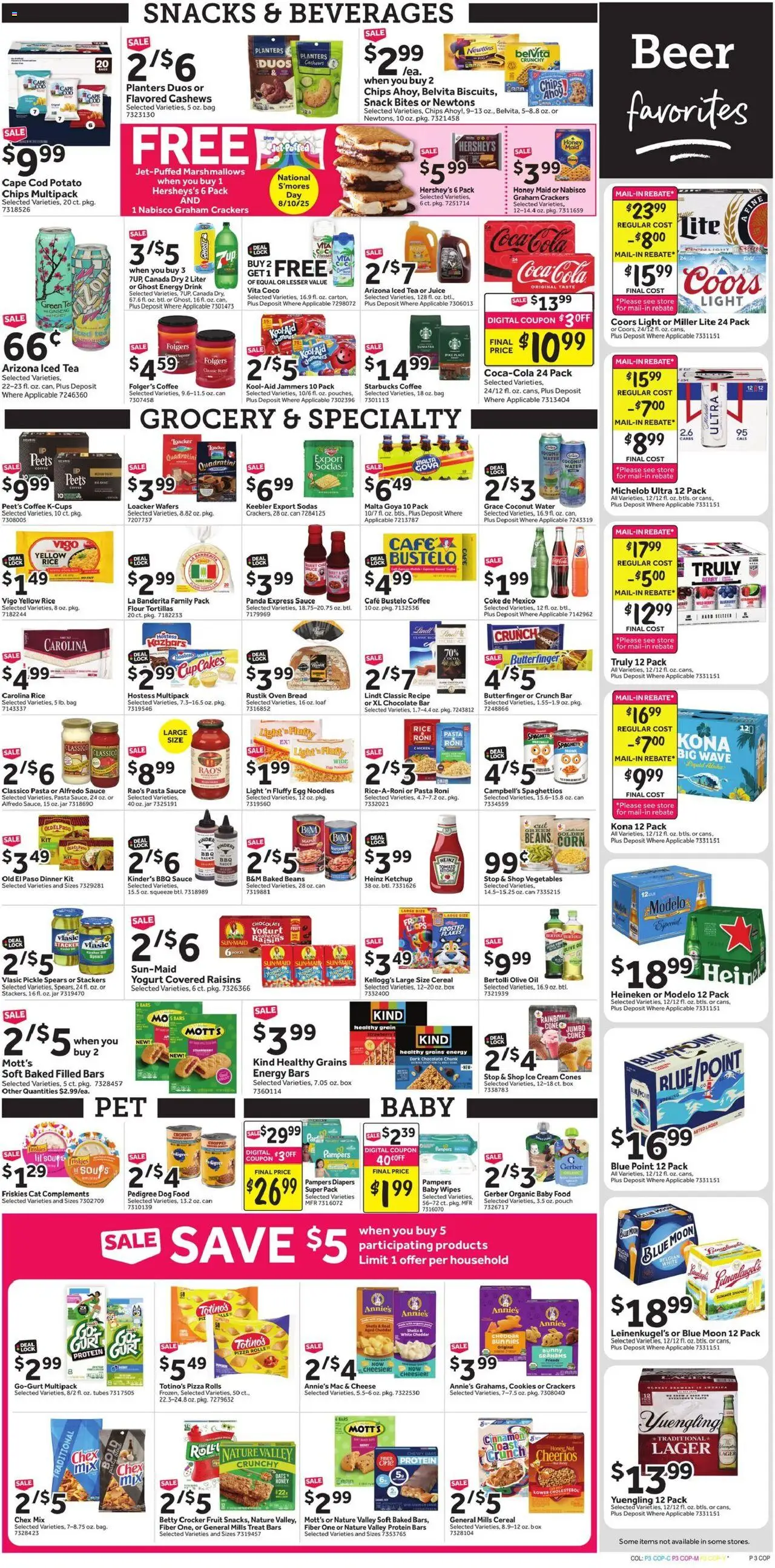 Stop & Shop Weekly Circular - NY - valid from 08.08.2025 | Page: 5 | Products: Yogurt, Juice, Ice cream, Baby food