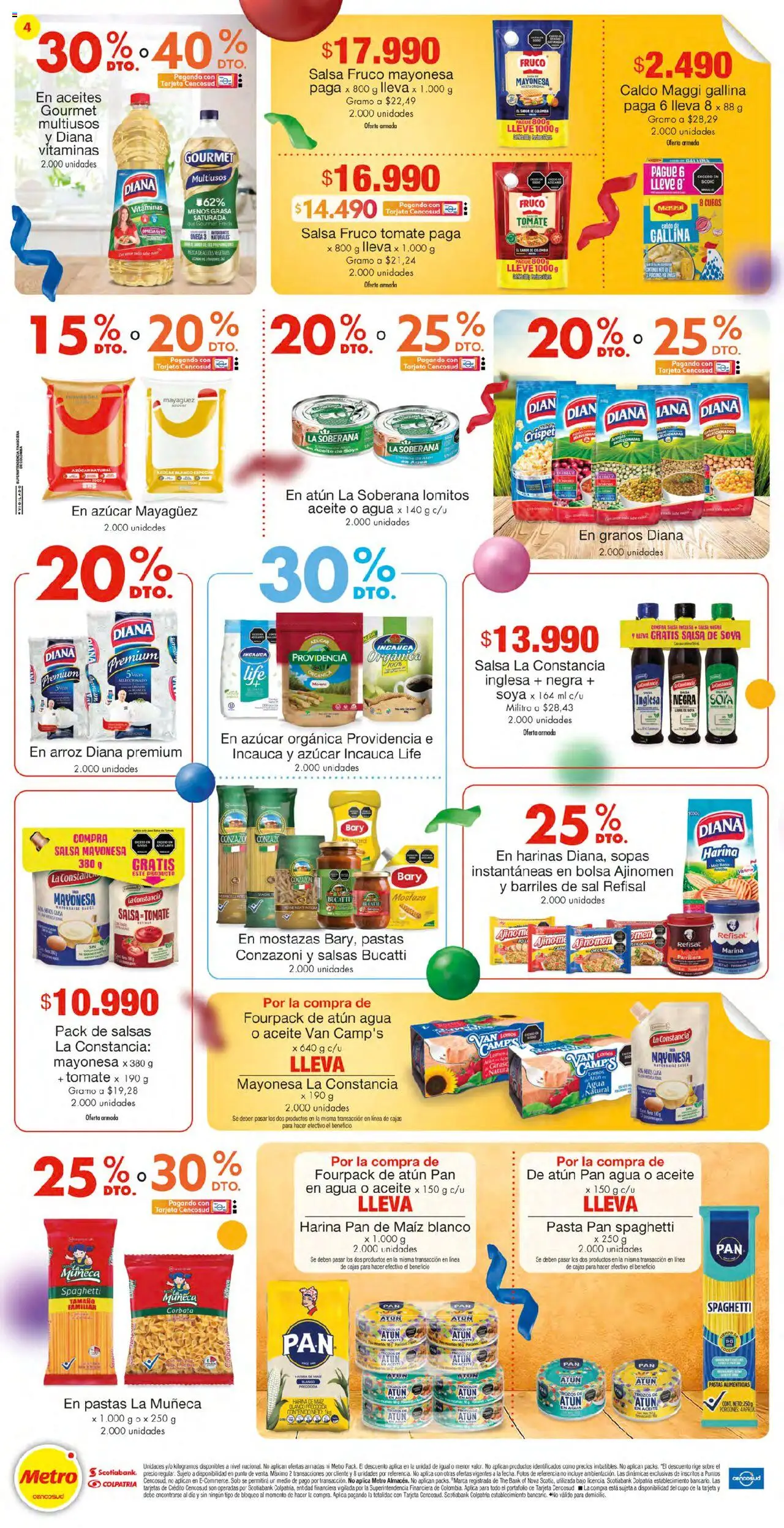 Metro revista - valida desde el 11.09.2025 | Página: 4 | Productos: Harina, Bolsa, Sobre, Aceite