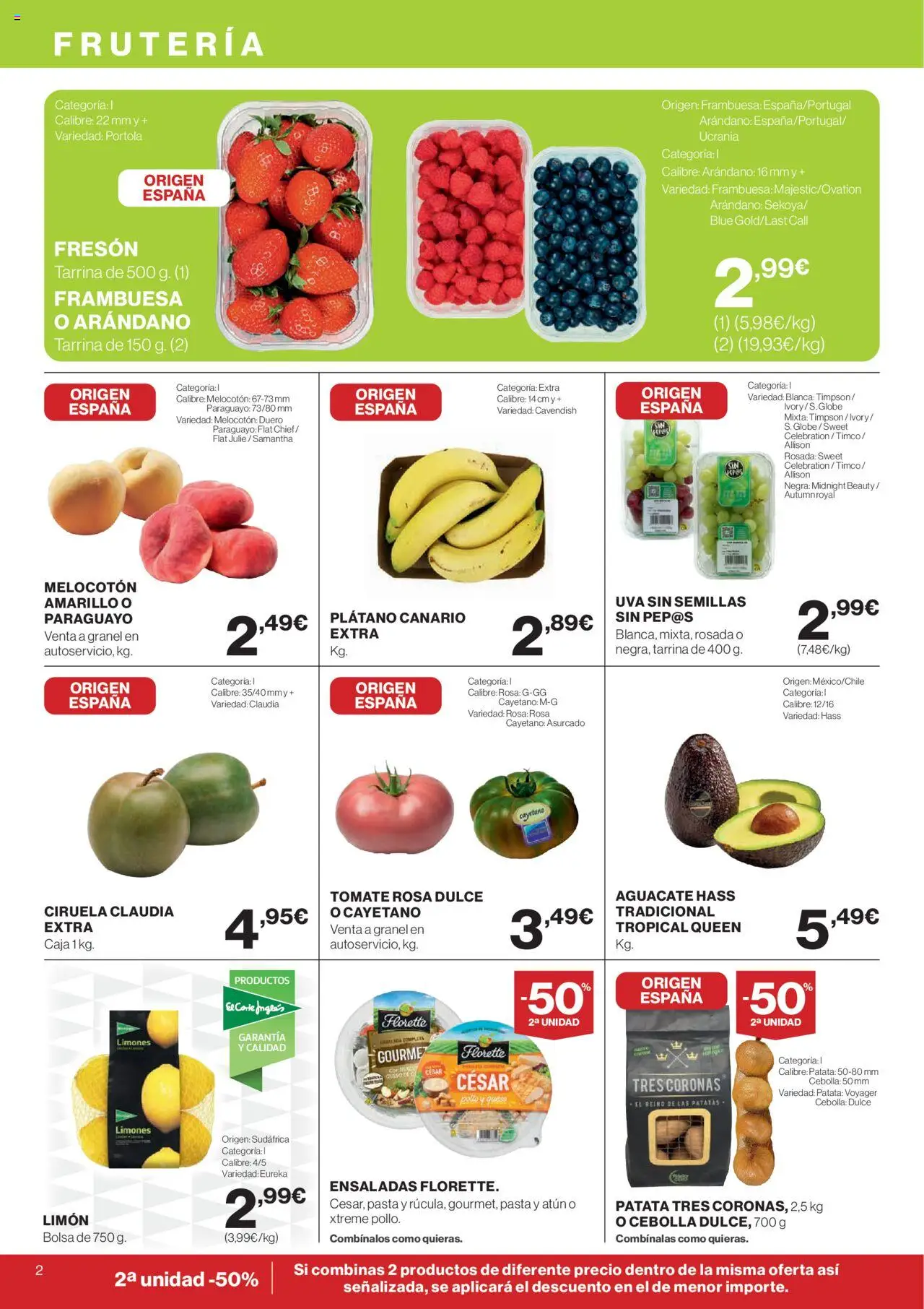 Nuevas ofertas de El Corte Inglés válidas en toda la República Mexicana desde el 14.08.2025. ¡Encuentra las mejores ofertas en El Corte Inglés - Catálogo Nuestros Mejores Precios! | Página: 2 | Productos: Bolsa, Tomate, Semillas, Caja