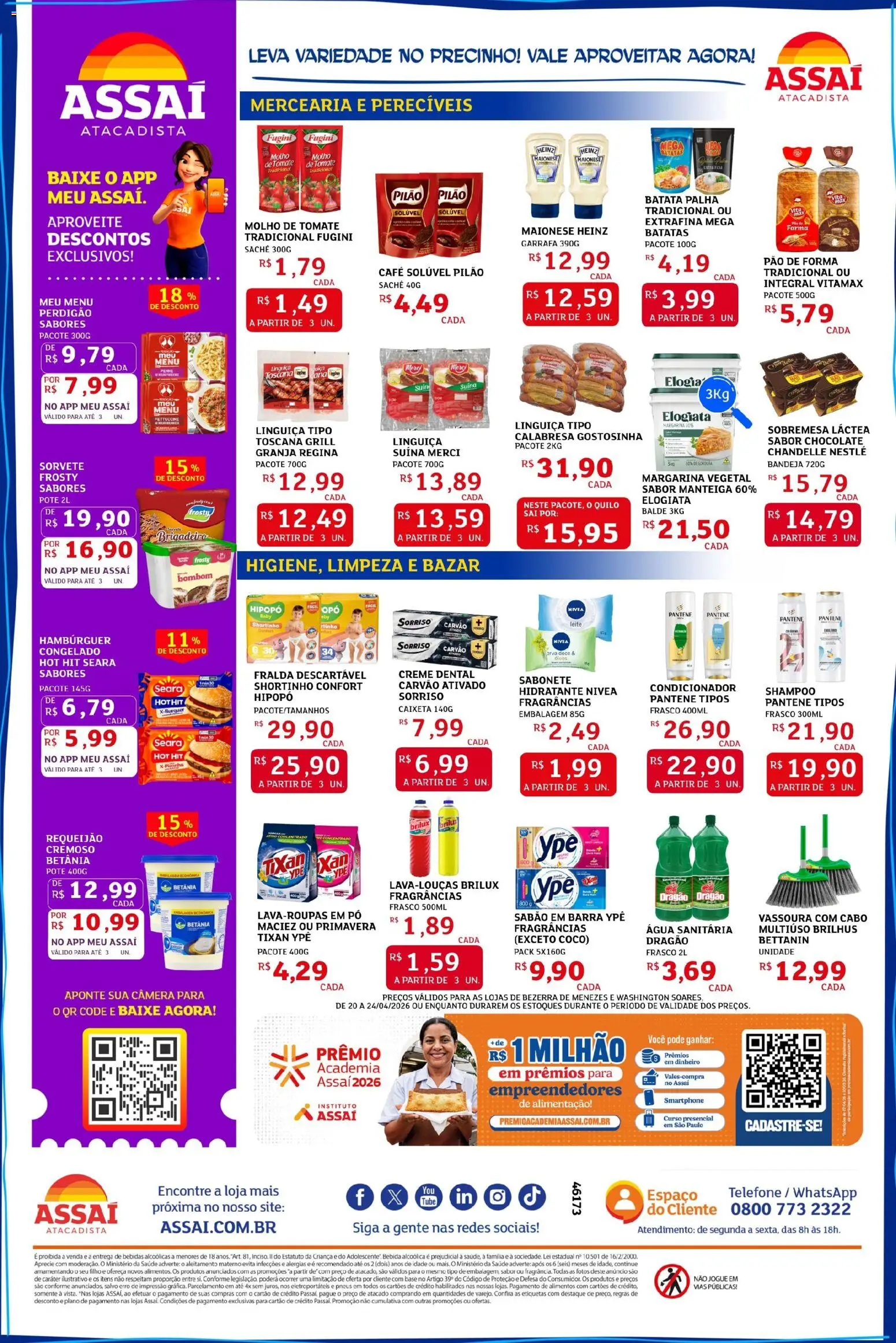 Assaí Atacadista Folheto - válido de 20.04.2026 | Página: 2 | Produtos: Manteiga, Café, Café solúvel, Balde