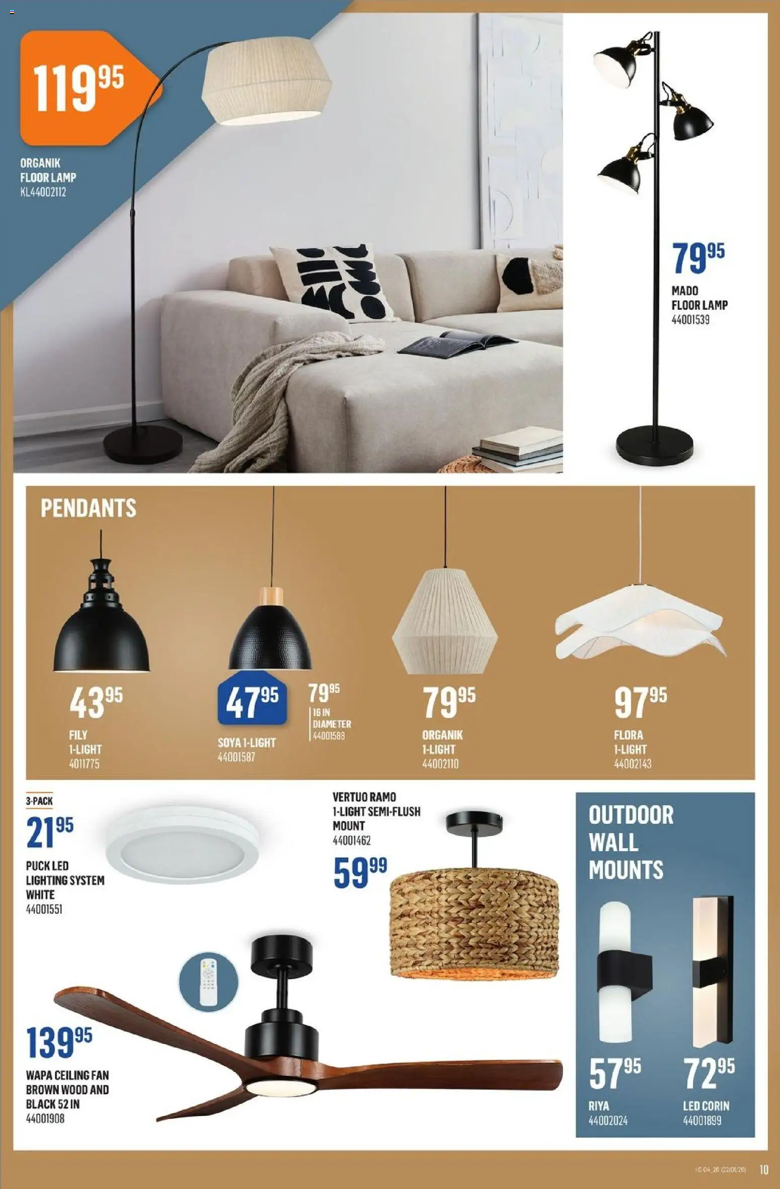 Canac flyer valid from 22.01.2026 | Page: 10 | Products: Fan, Lamp