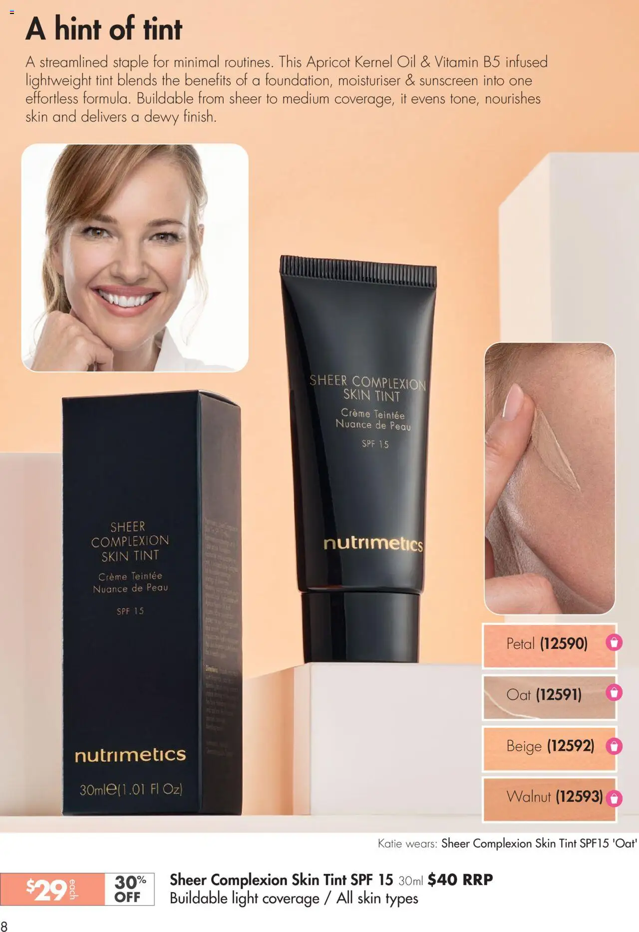 Nutrimetics catalogue - valid from 26.09.2025 | Page: 8 | Products: Light, Sunscreen, Moisturiser, Vitamin