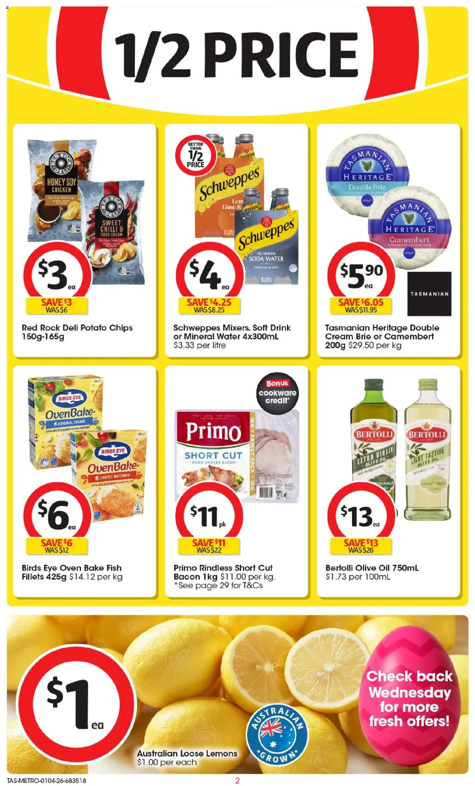 Coles catalogue - valid from 01.04.2026 | Page: 2 | Products: Fish, Cookware, Water, Lime