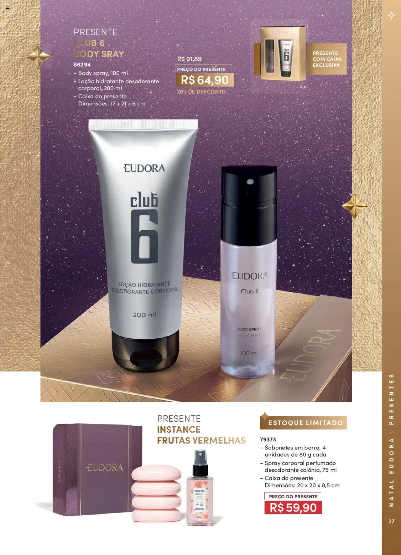Eudora Folheto - válido de 07.10.2025 | Página: 27 | Produtos: Desodorante, Caixa, Body