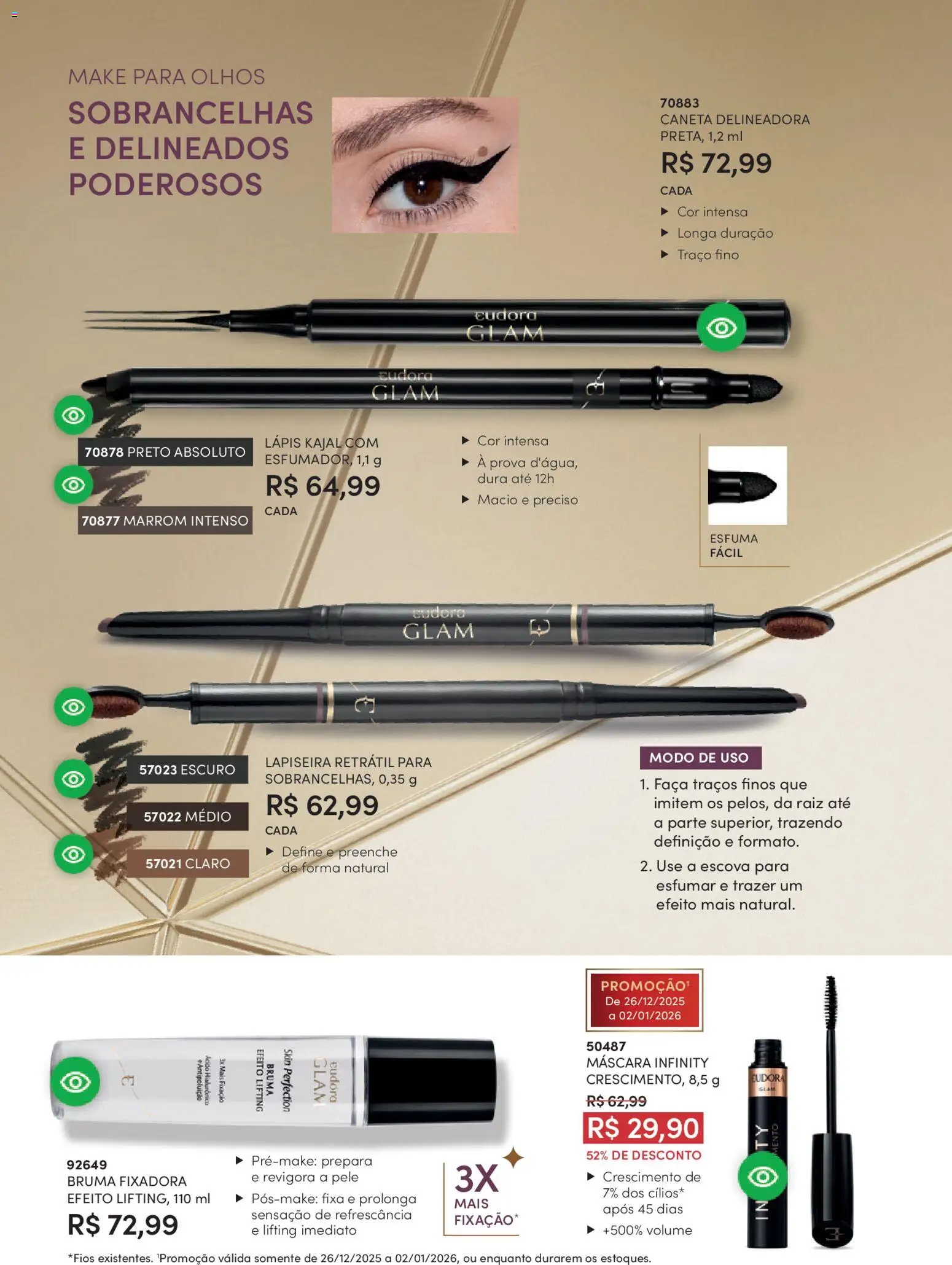 Eudora Folheto - válido de 17.12.2025 | Página: 93 | Produtos: Escova, Lápis, Lapiseira, Faca