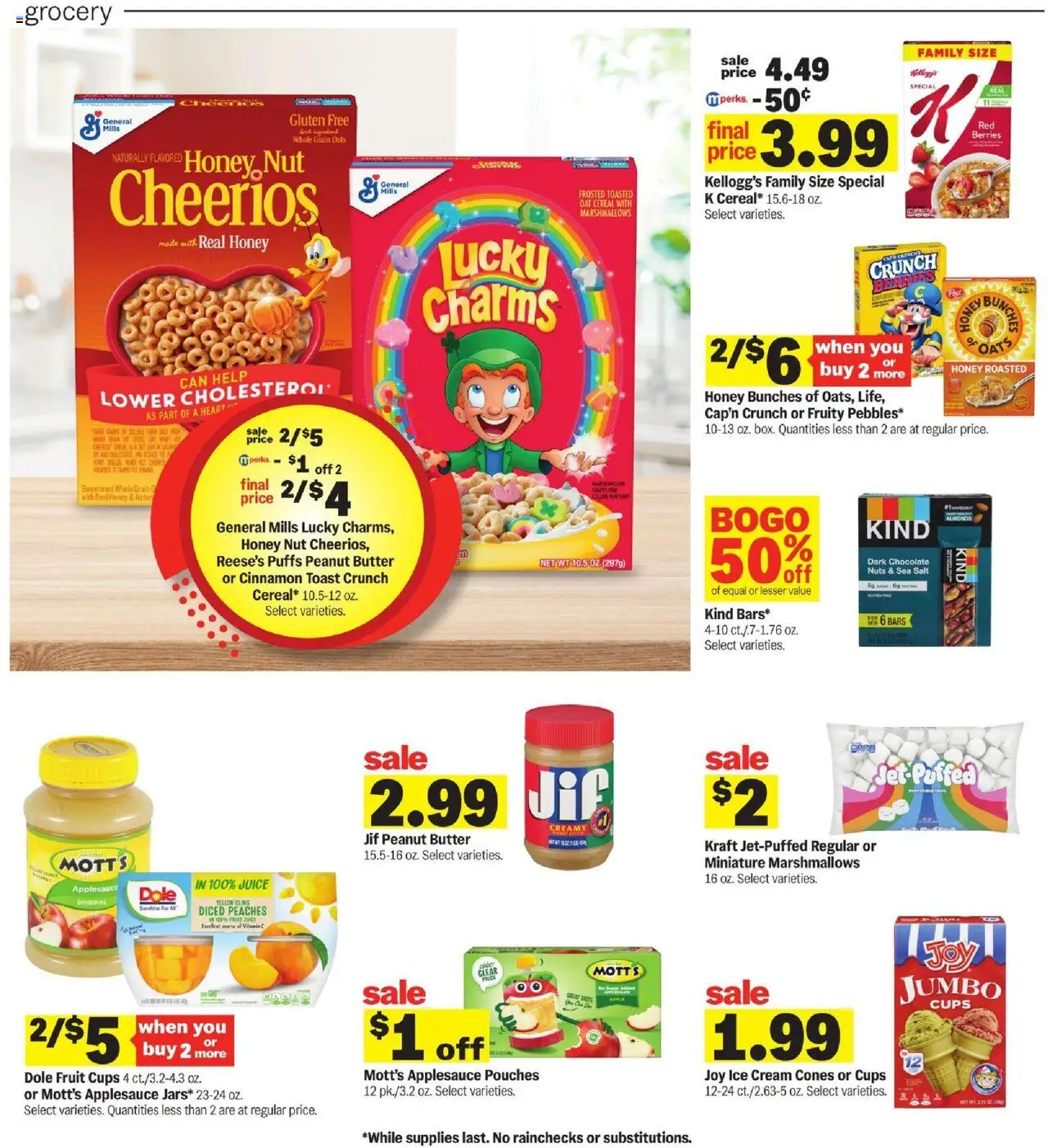Meijer Weekly Ad - valid from 10.08.2025 | Page: 9 | Products: Peaches, Butter, Nuts, Cream
