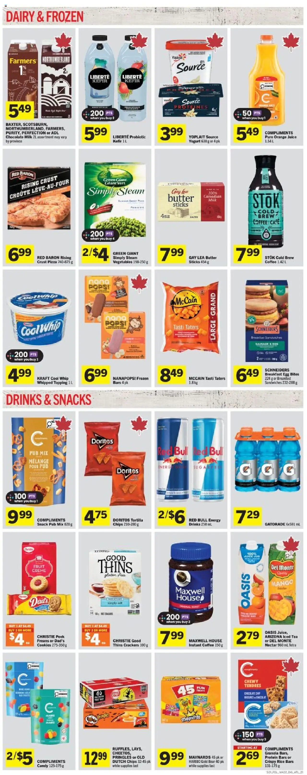 Foodland flyer valid from 25.09.2025 | Page: 7 | Products: Cookies, Case, Milk, Pizza