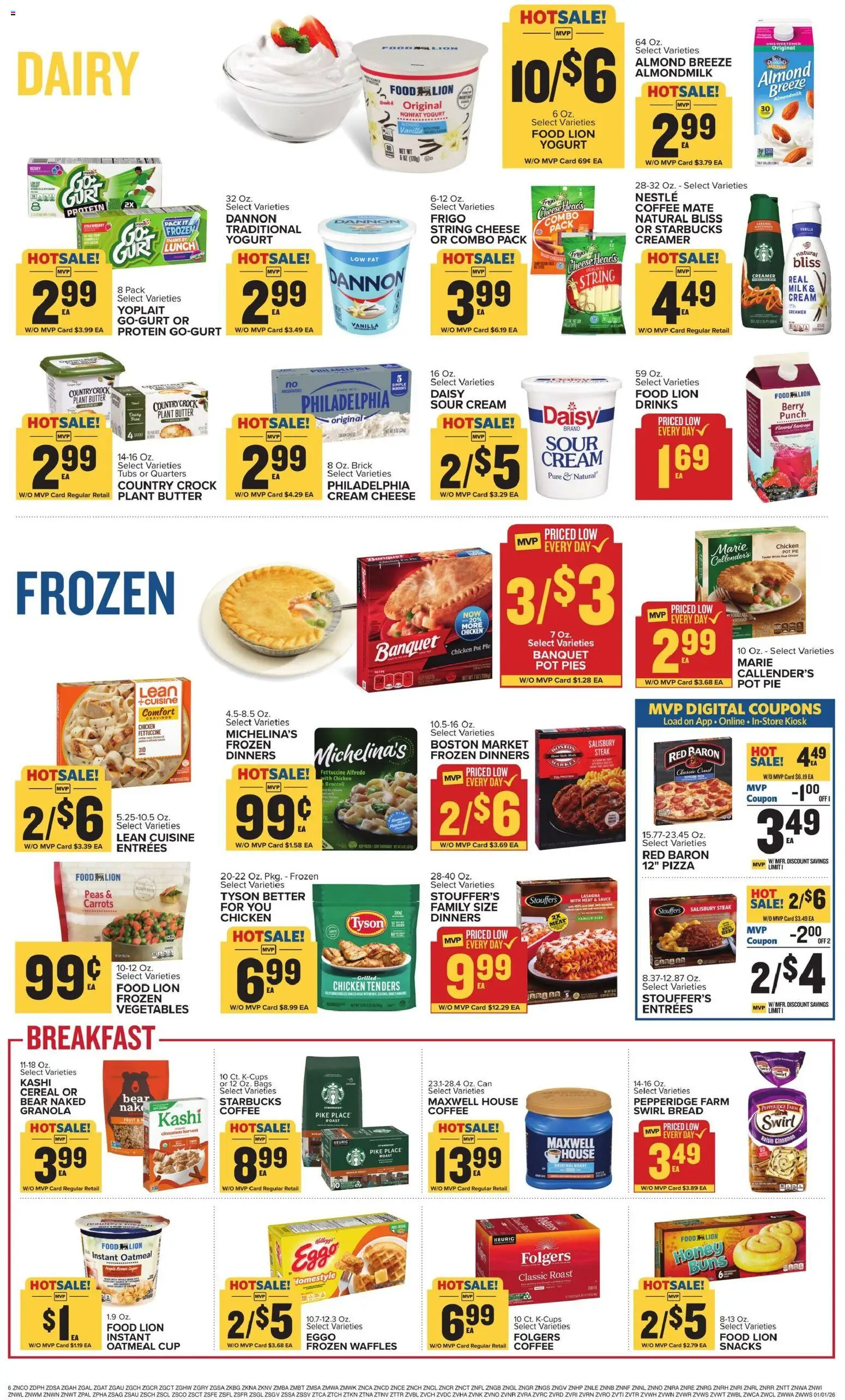 Food Lion Weekly Ad - valid from 01.01.2026 | Page: 11 | Products: Broccoli, Butter, Cream, Sauce