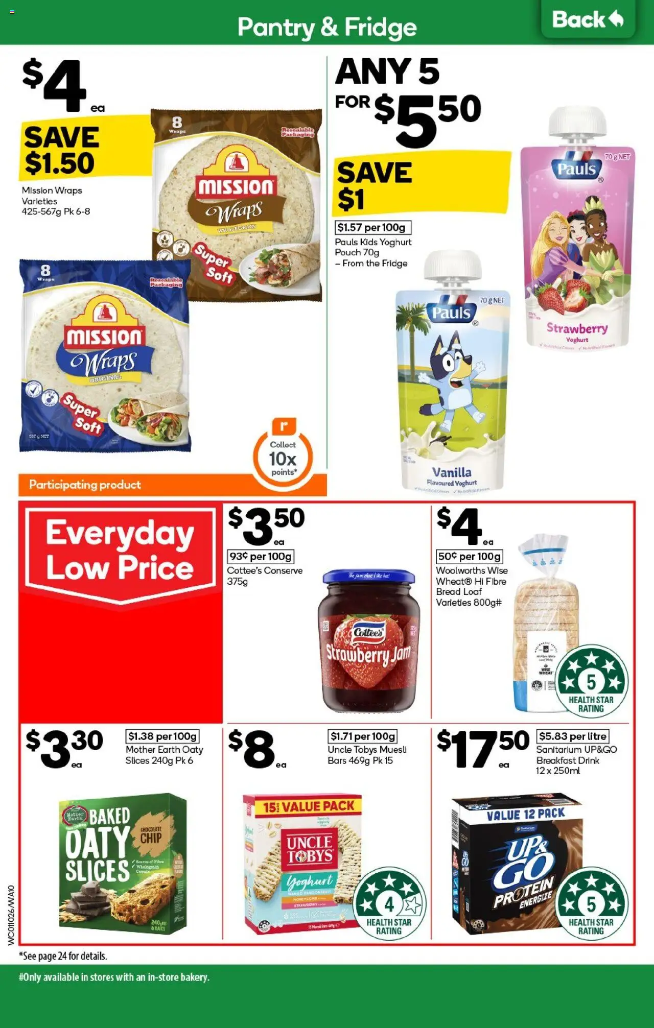Woolworths catalogue - valid from 01.10.2025 | Page: 10 | Products: Yoghurt, Bread, Chocolate, Wheat