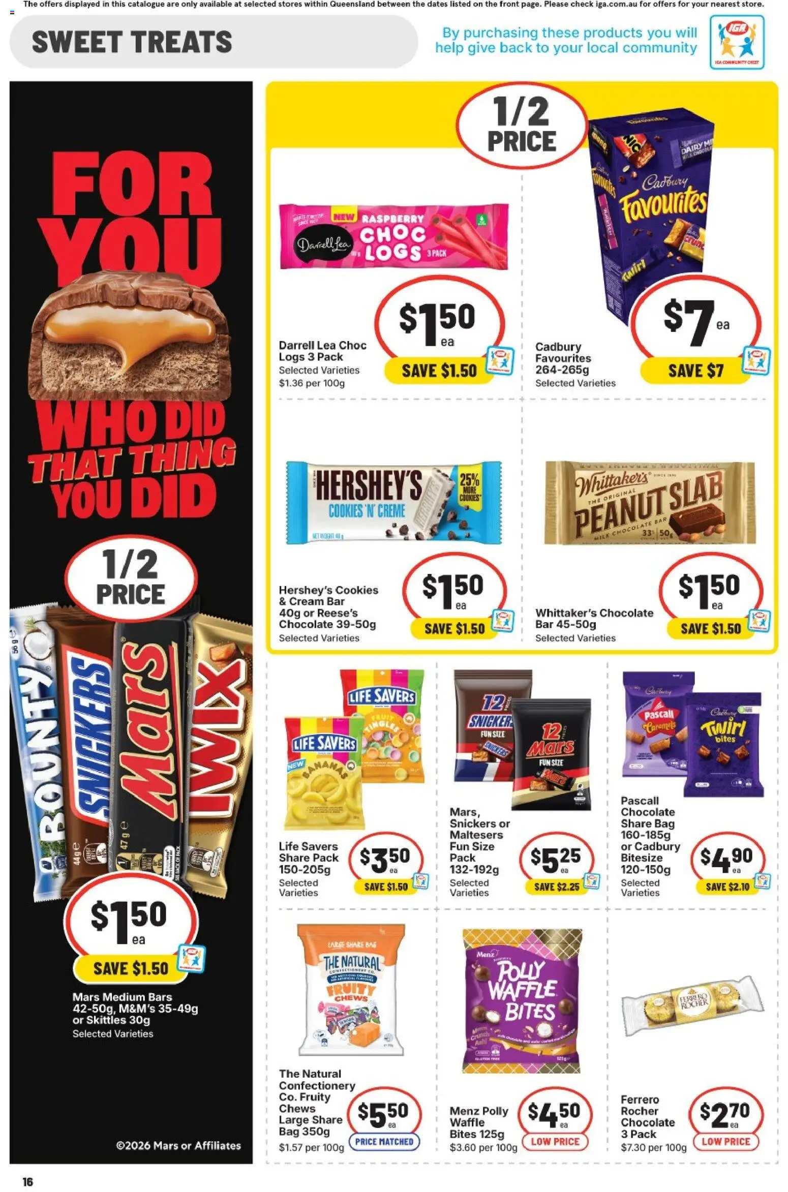 IGA catalogue - valid from 11.03.2026 | Page: 18 | Products: Milk, Chocolate, Cream, Bag