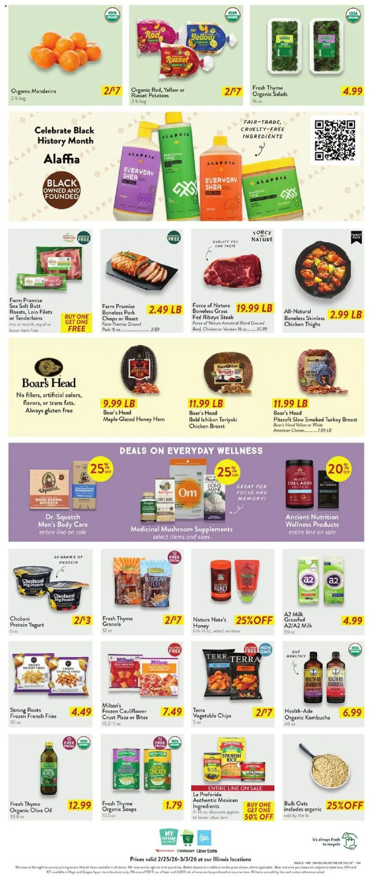 Fresh Thyme Weekly Ad - IL - valid from 25.02.2026 | Page: 5 | Products: Mandarins, Bourbon, Chips, Bag