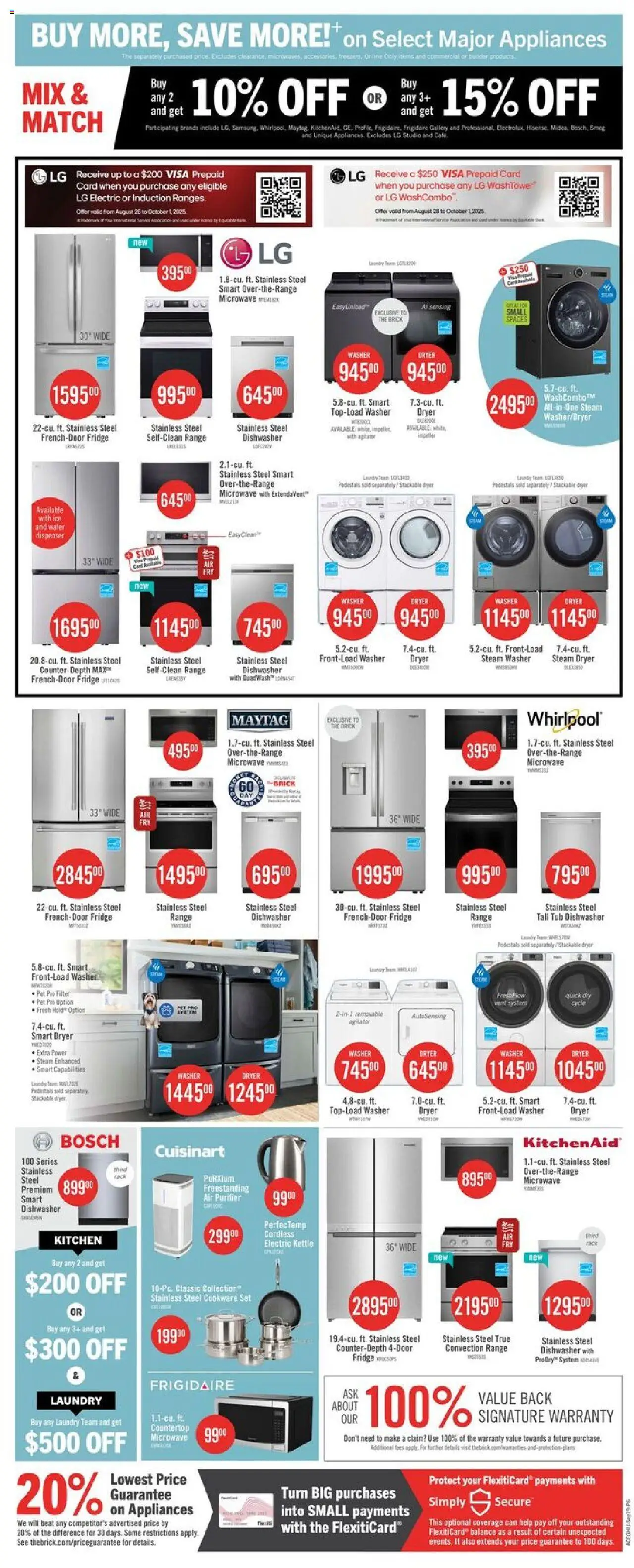 The Brick flyer valid from 19.09.2025 | Page: 17 | Products: Dryer, Dishwasher, Kettle, Air purifier