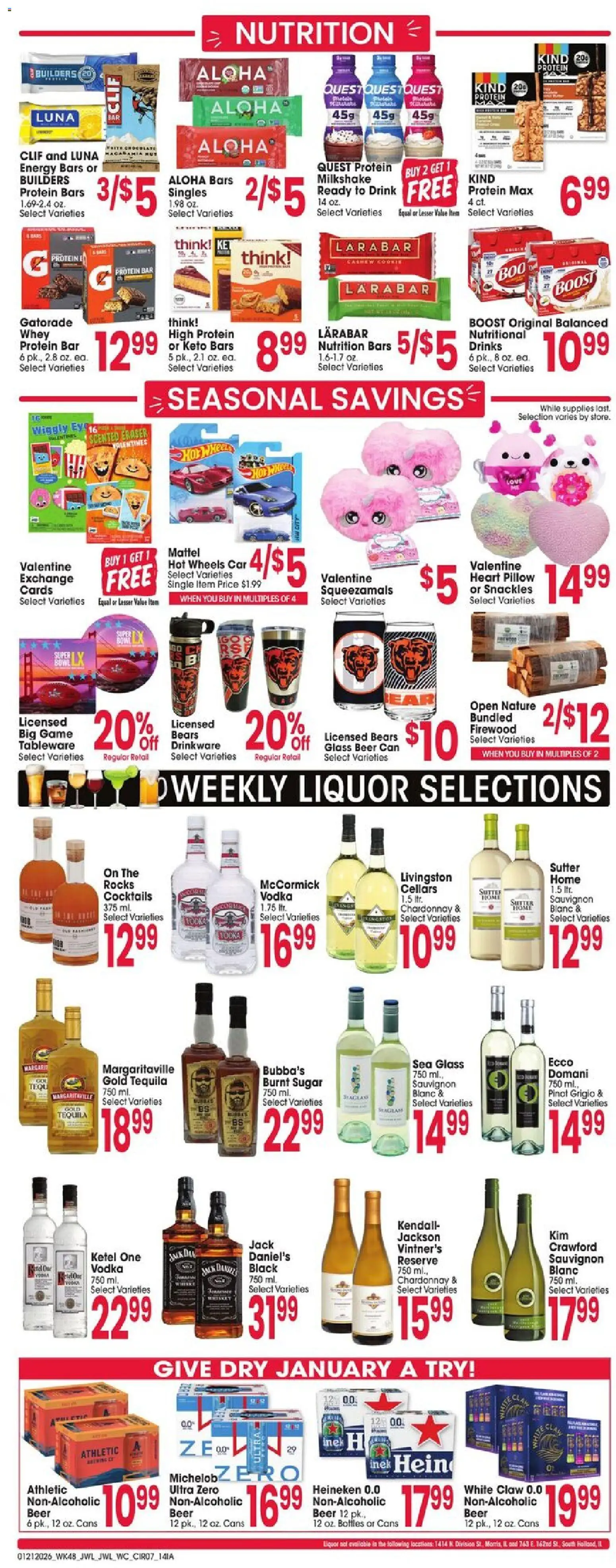 Jewel Osco Weekly Ad - IA - valid from 21.01.2026 | Page: 7 | Products: Eraser, Beer, Vodka, Sugar