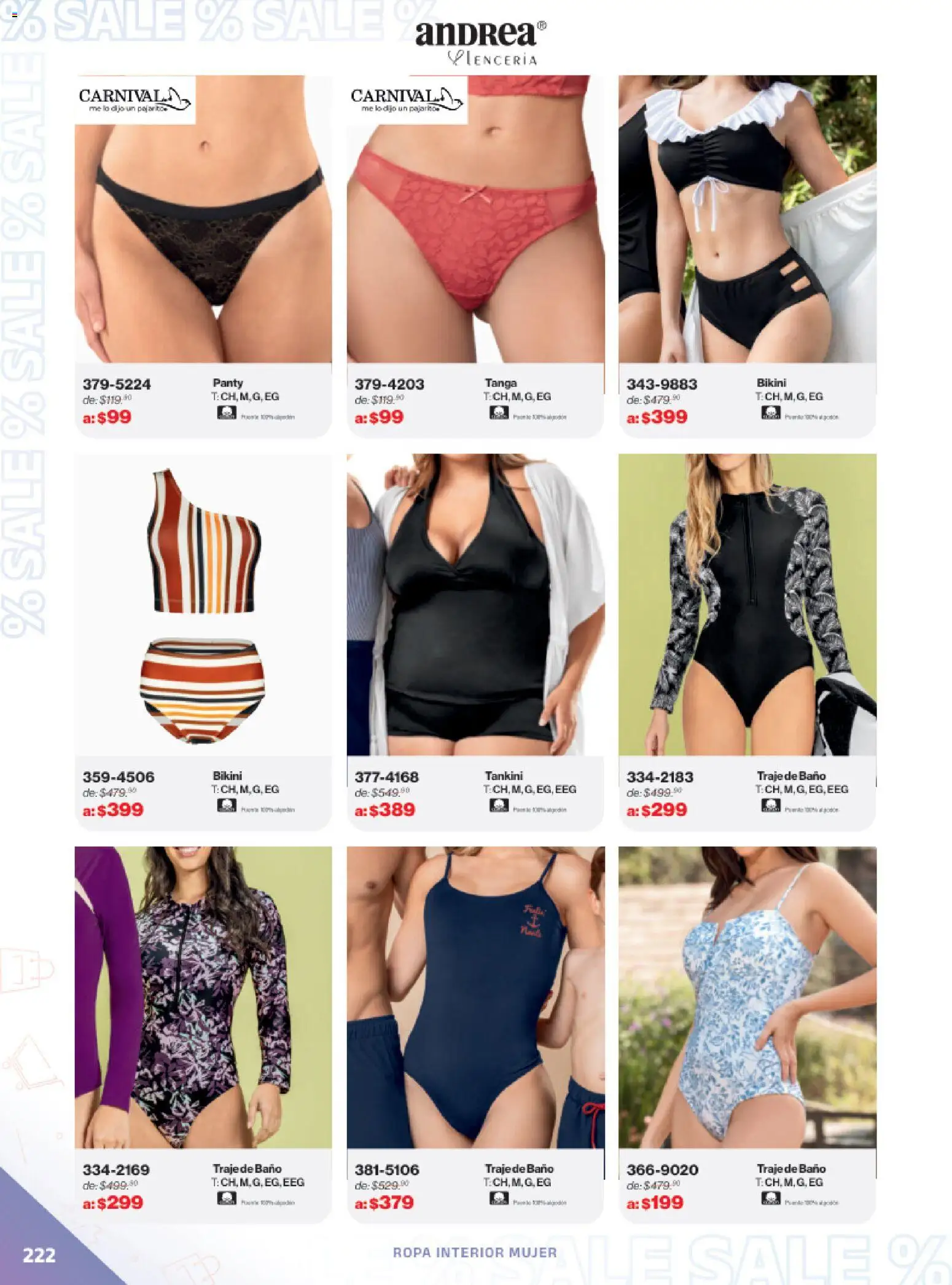 Nuevas ofertas de Andrea válidas en toda la República Mexicana desde el 21.12.2025. ¡Encuentra las mejores ofertas en Andrea catálogo Outlet! | Página: 222 | Productos: Traje, Ropa, Traje de baño, Bikini