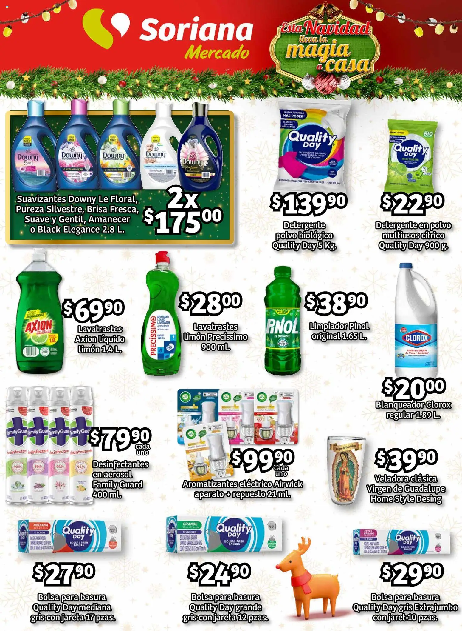 Nuevas ofertas de Soriana válidas en toda la República Mexicana desde el 27.11.2025. ¡Encuentra las mejores ofertas en Soriana - Pesito Valedor Mercado: Nay, Sin, Son! | Página: 20 | Productos: Detergente, Bolsa, Limón, Limpiador