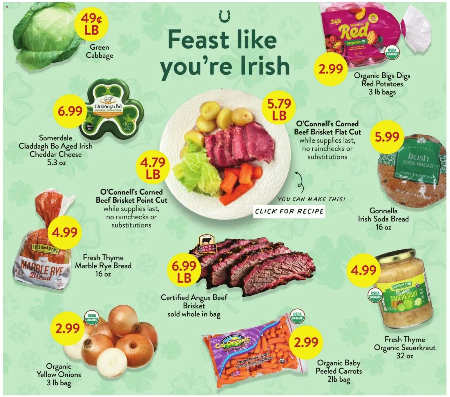 Fresh Thyme Weekly Ad - IA - valid from 04.03.2026 | Page: 6 | Products: Cheese, Bread, Beef, Cabbage