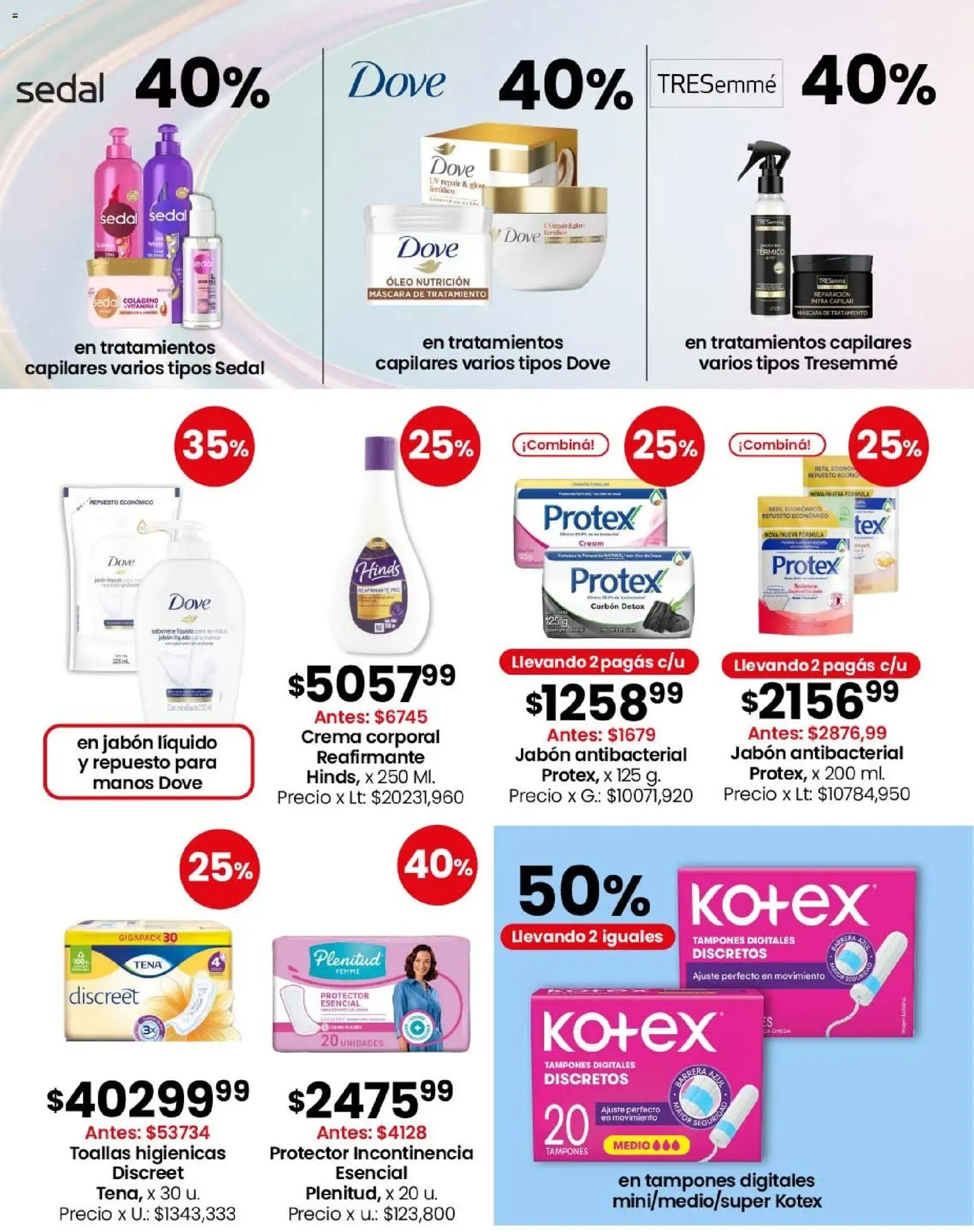 Coto - Ofertas PERFUMERÍA Y LIMPIEZA │ válido desde el 16.03.2026 | Página: 6 | Productos: Tampones, Máscara, Jabón, Crema