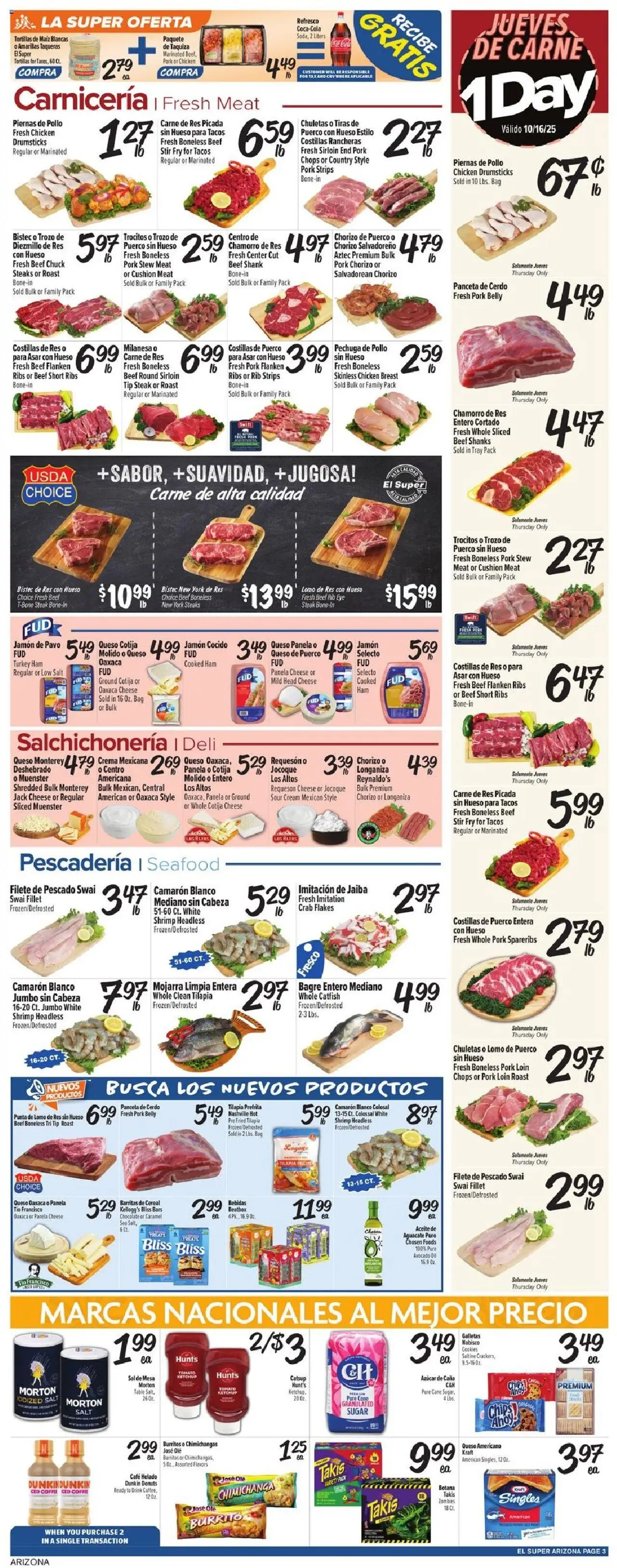 El Super Weekly Ad - AK - valid from 15.10.2025 | Page: 3 | Products: Ketchup, Cream, Flakes, Cushion