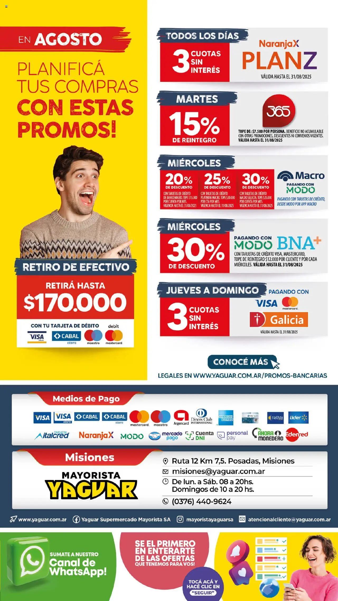 Yaguar - Misiones │ válido desde el 04.08.2025 | Página: 33 | Productos: Banco, Monedero