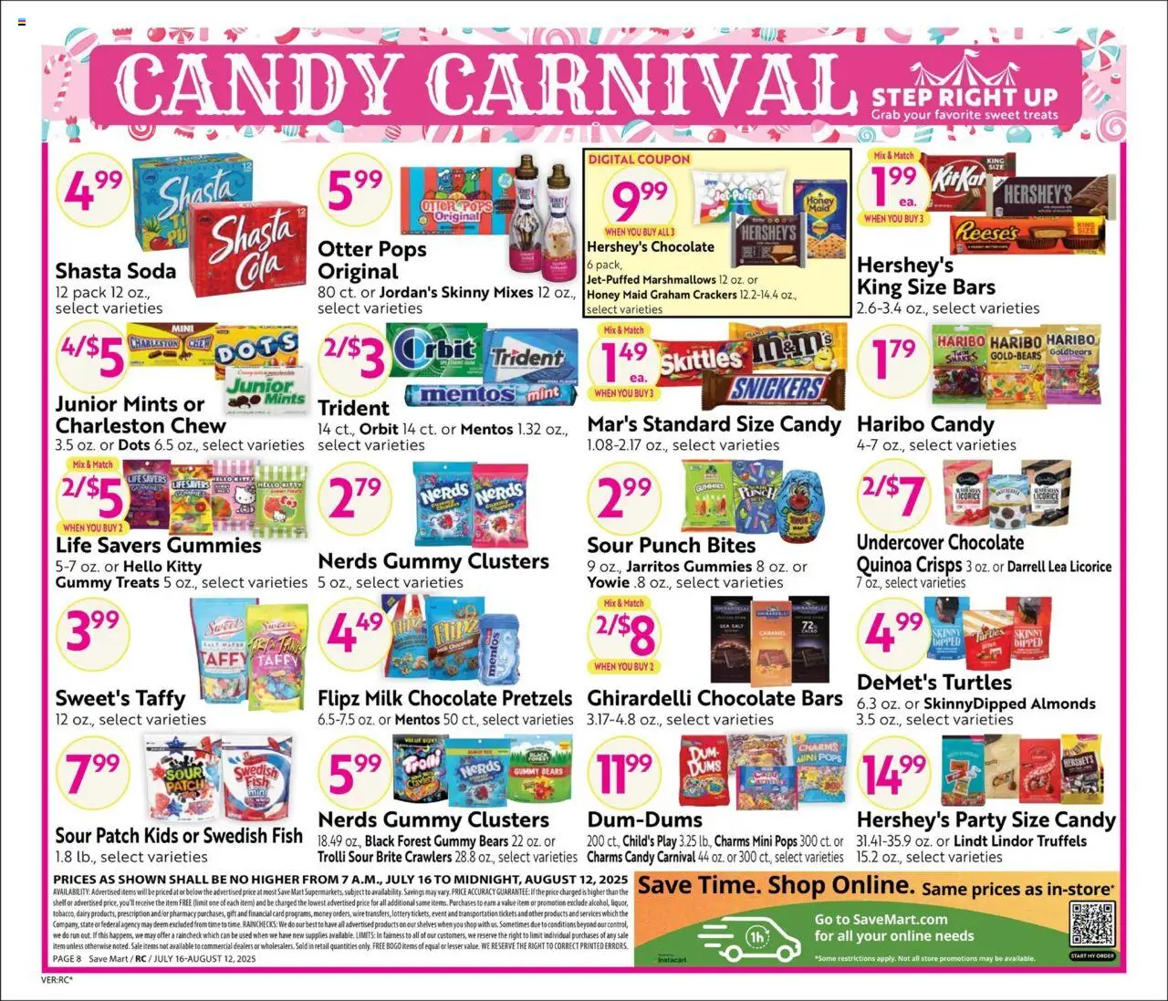 Save Mart Online Savings Guide - valid from 16.07.2025 | Page: 8 | Products: Shelf, Wire, Chocolate, Fish