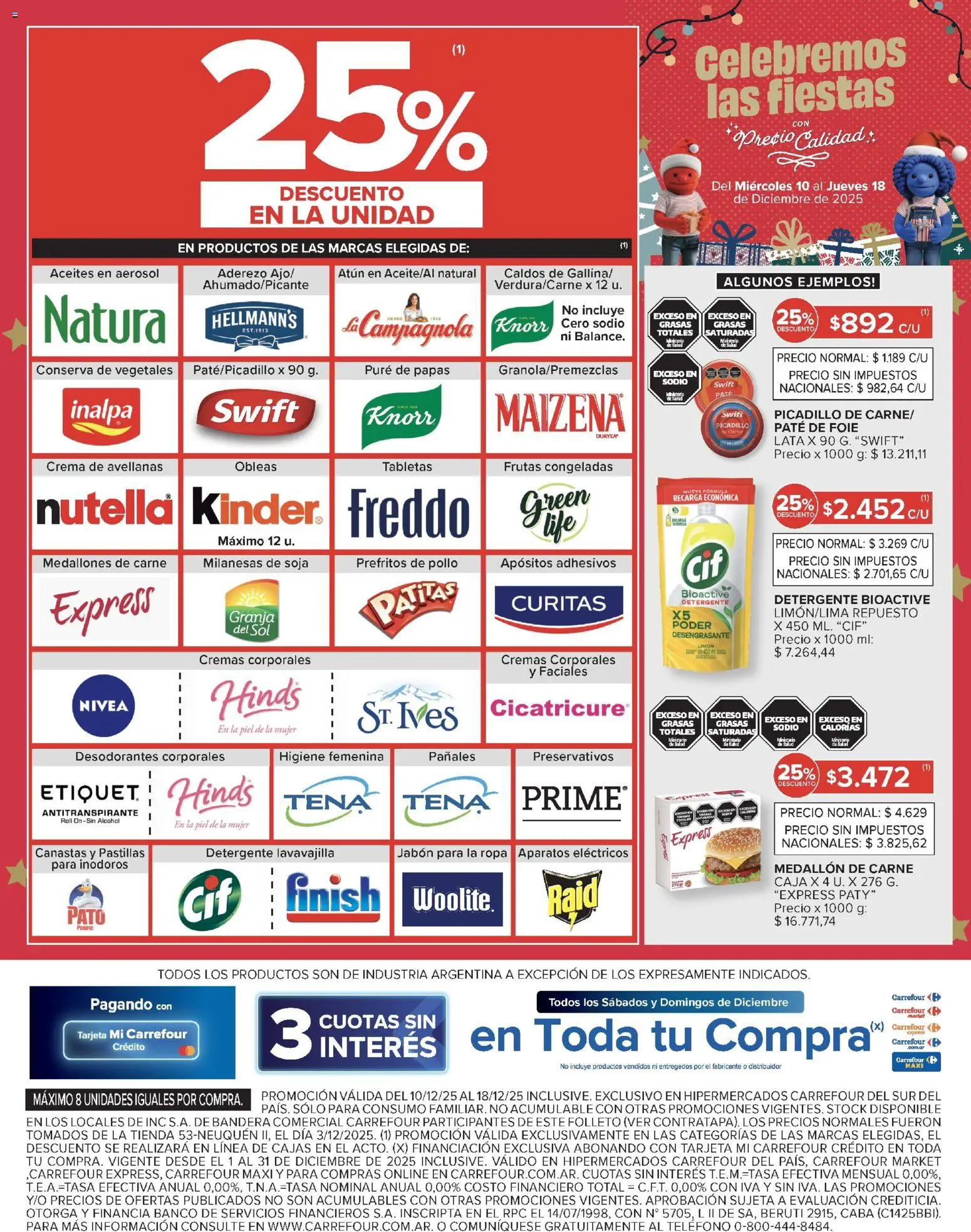 Carrefour ofertas │ válido desde el 10.12.2025 | Página: 9 | Productos: Aderezo, Detergente, Paté, Picadillo