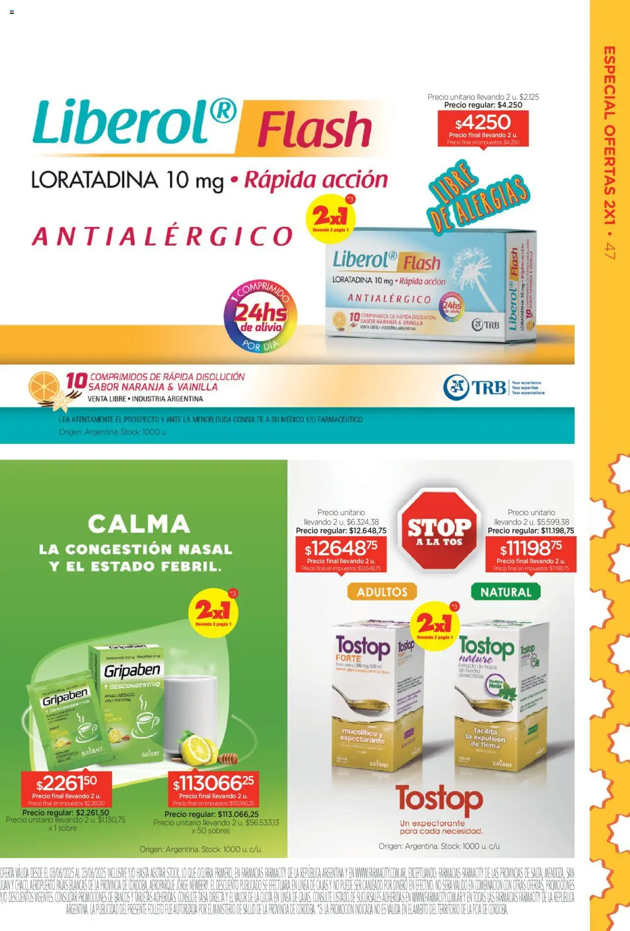 Farmacity catálogo │ válido desde el 03.06.2025 | Página: 47 | Productos: Sobre, Limón, Analgésico