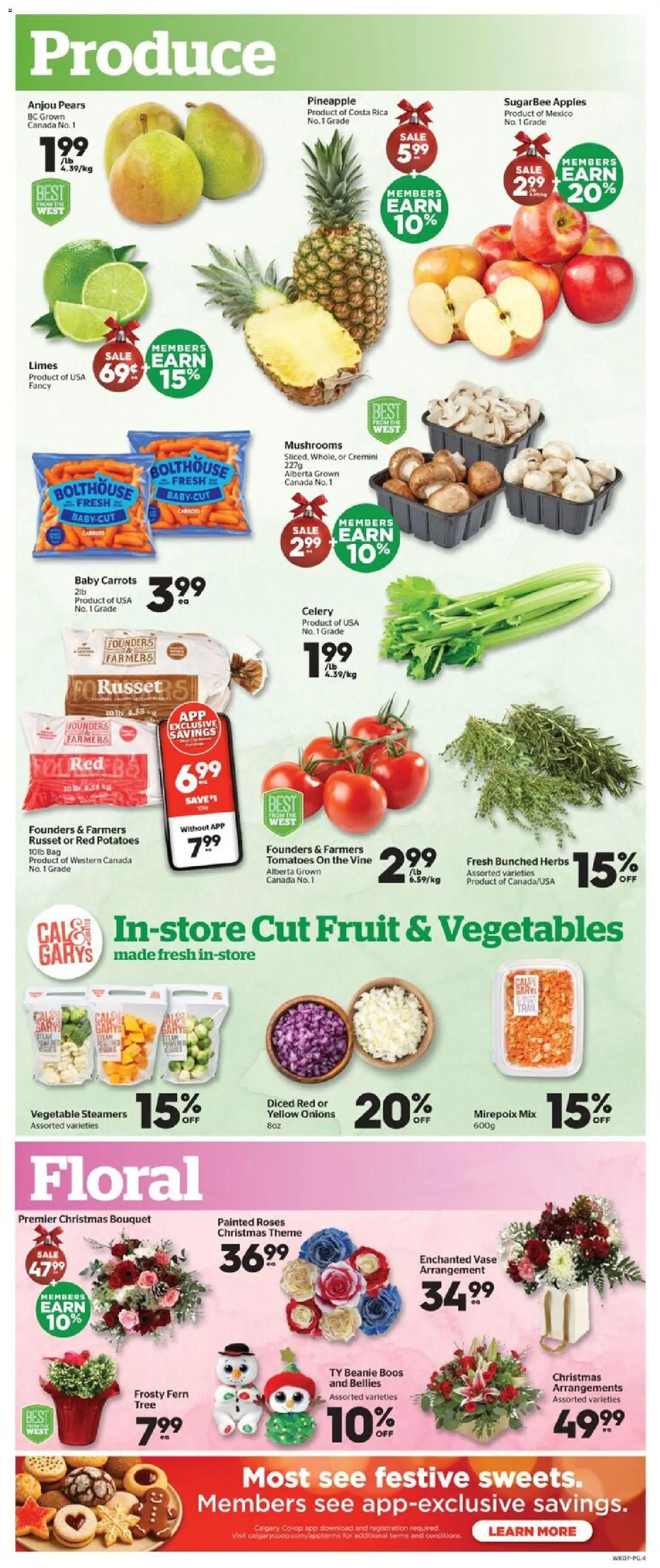 Calgary Co-op flyer valid from 18.12.2025 | Page: 5 | Products: Potatoes, Vase, Apples, Tomatoes
