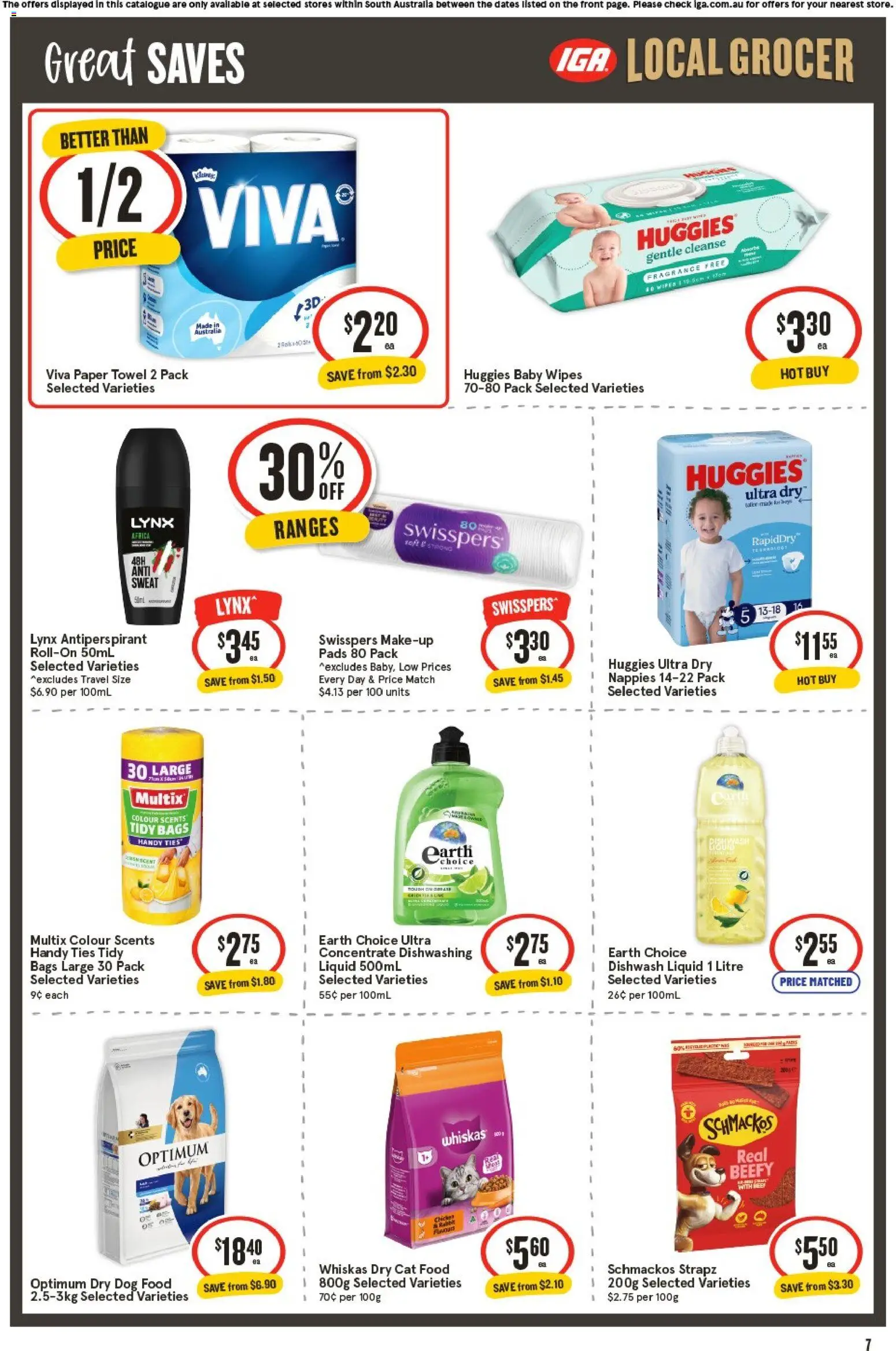 IGA catalogue - valid from 25.02.2026 | Page: 7 | Products: Makeup, Antiperspirant, Nappies, Dog food