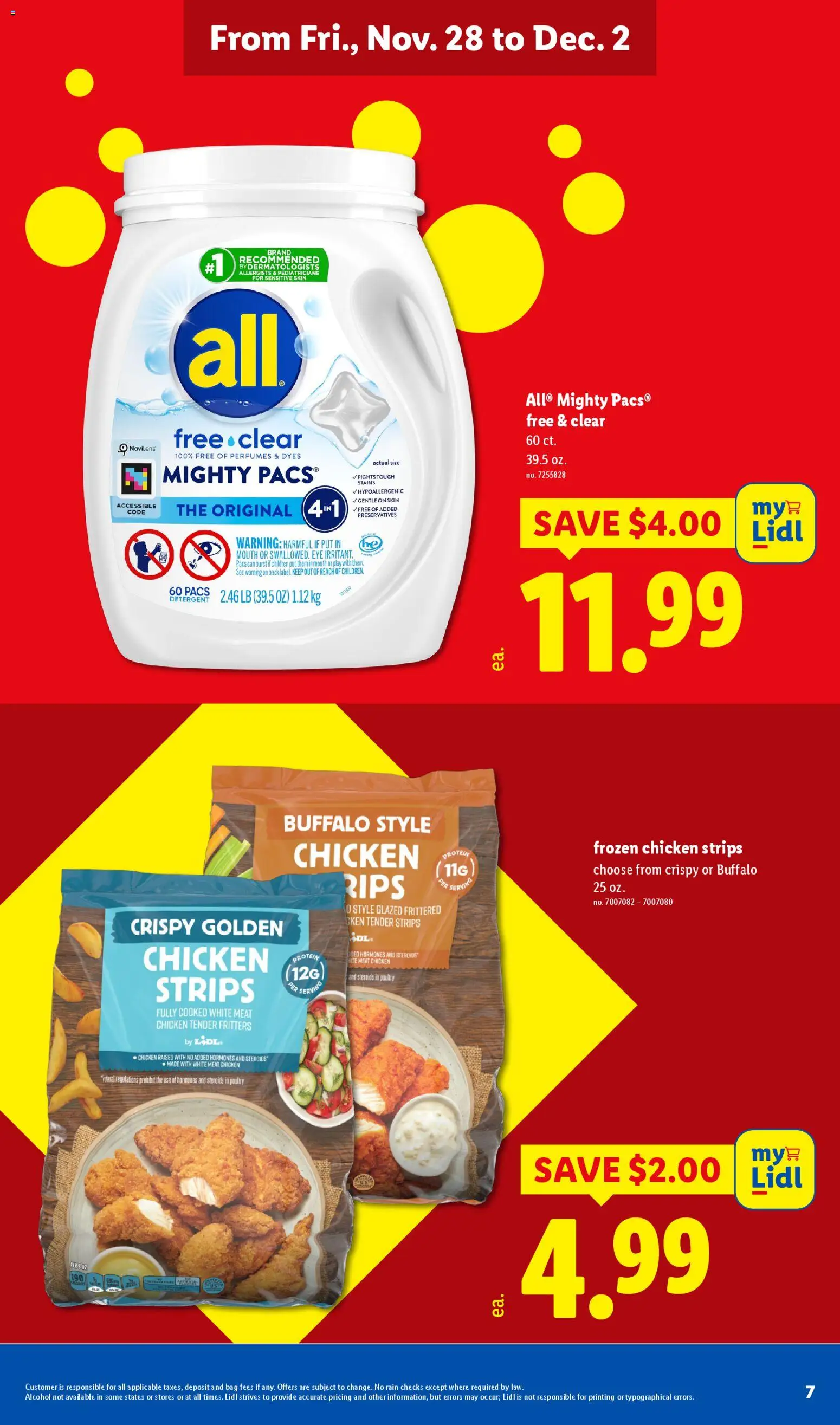 Lidl Black Friday - valid from 27.11.2025 | Page: 7 | Products: Detergent, Poultry, Bag