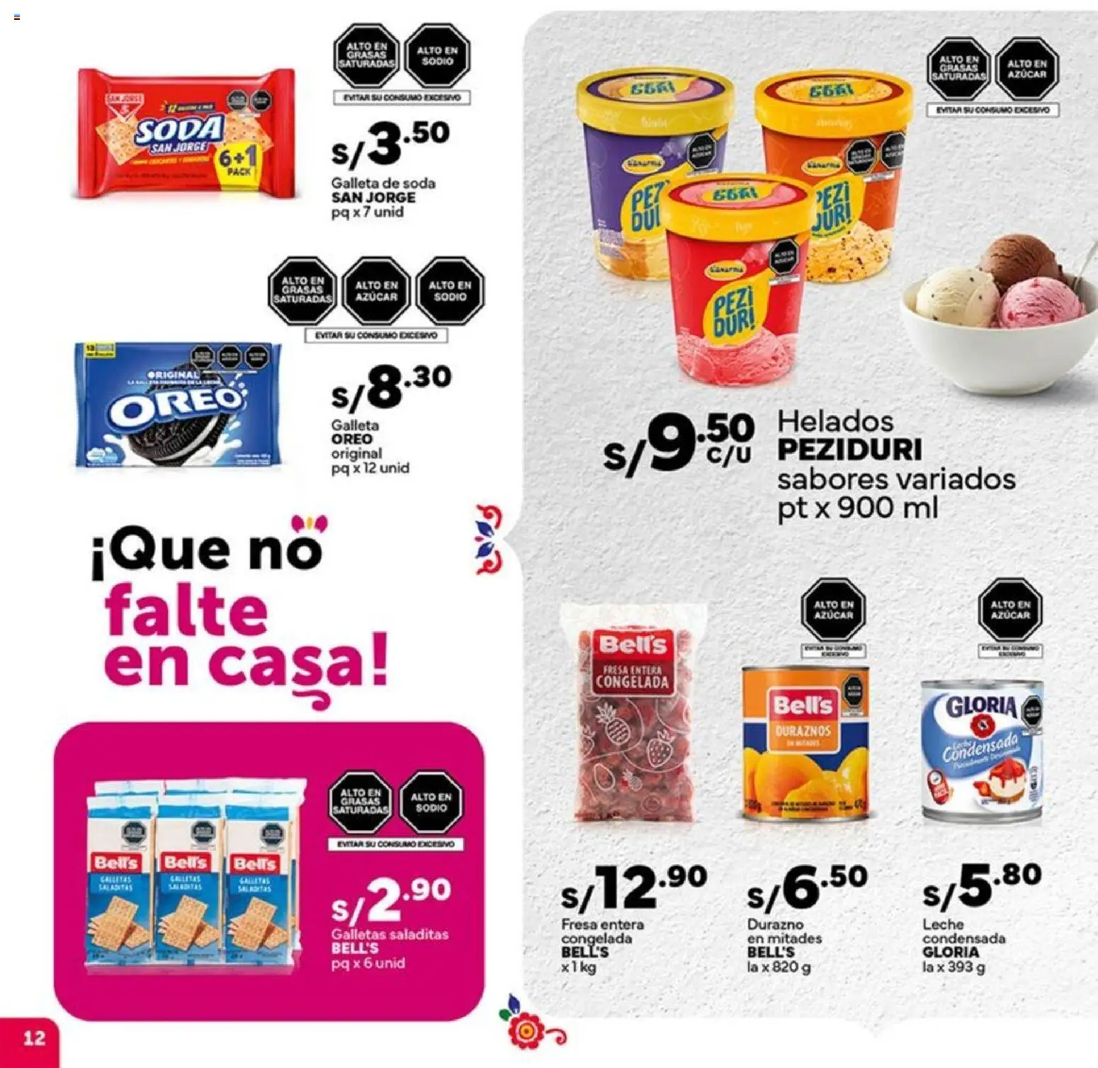 Catálogo Plaza Vea válido desde 14.11.2025 | Página: 12 | Productos: Leche, Galletas