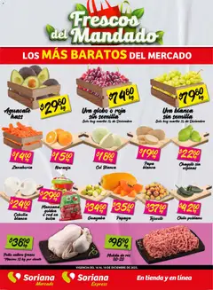 Vista previa de Soriana - Frescos del Mandado Mercado: Saltillo y Torreón, nuevo folleto de la tienda, válido en México a partir del 16.12.2025