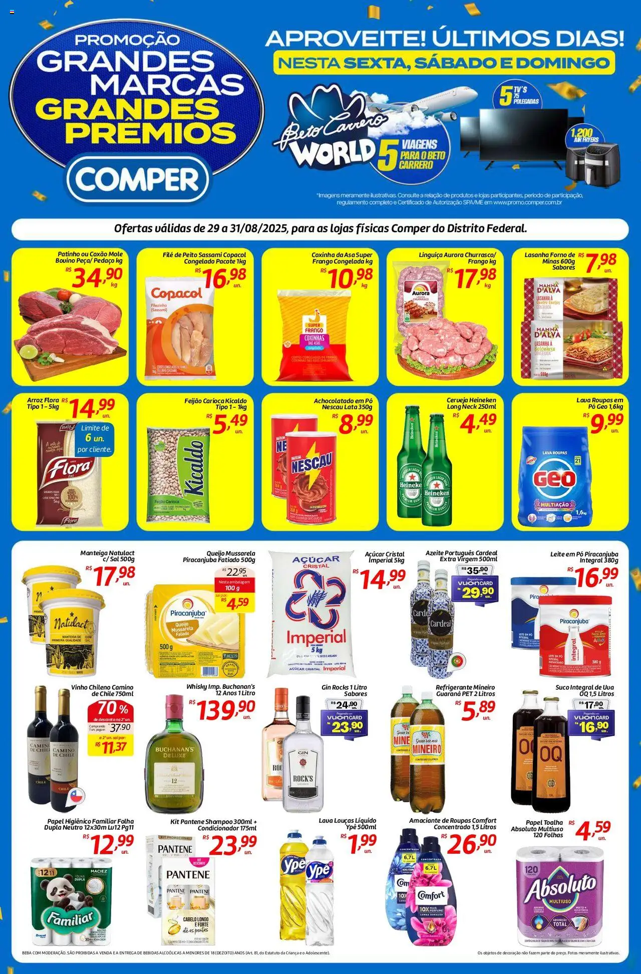 Comper Folheto - válido de 29.08.2025 | Página: 1 | Produtos: Achocolatado, Sal, Azeite, Mussarela