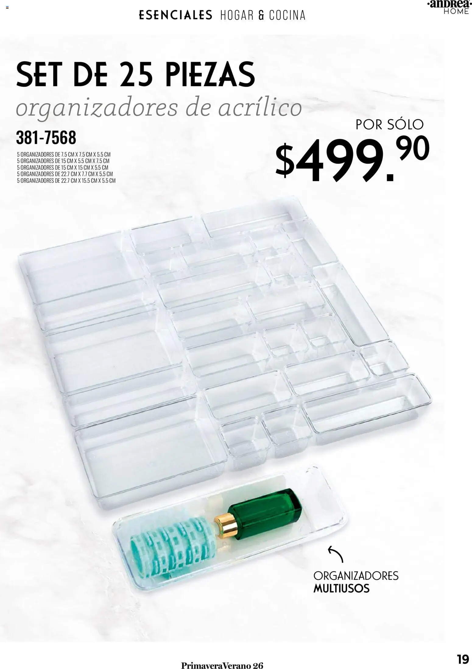 Nuevas ofertas de Andrea válidas en toda la República Mexicana desde el 25.01.2026. ¡Encuentra las mejores ofertas en Andrea catálogo Tu hogar esta primavera! | Página: 19
