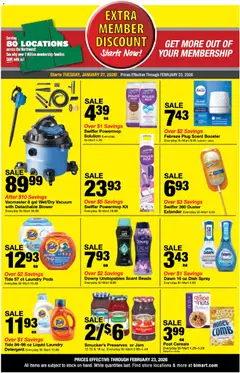 Preview of Bi-Mart weekly ads valid from 27.01.2026 | Page: 12 | Products: Vacuum, Detergent, Cereals, Blower