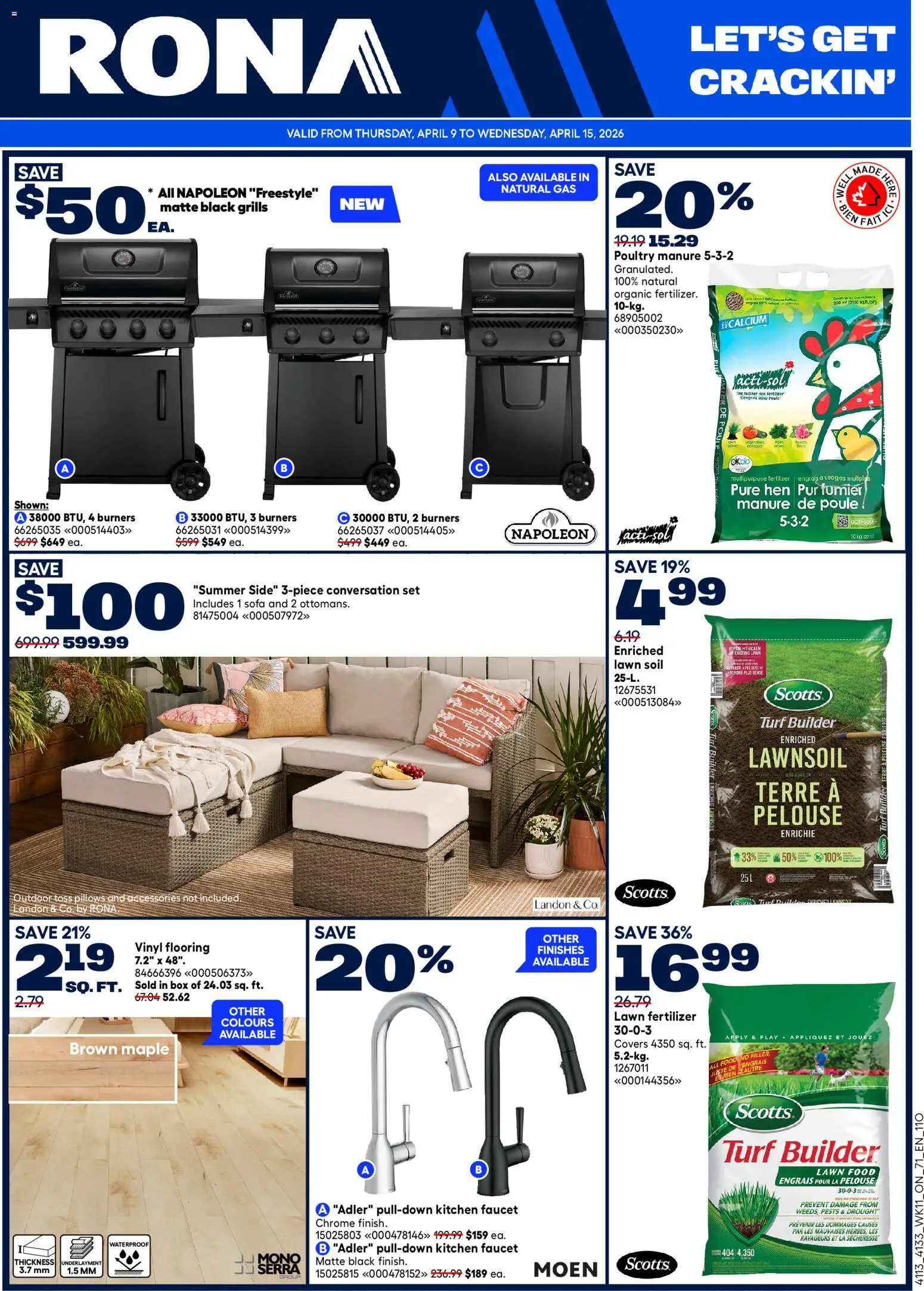 Rona flyer valid from 09.04.2026 | Page: 2 | Products: Sofa, Box