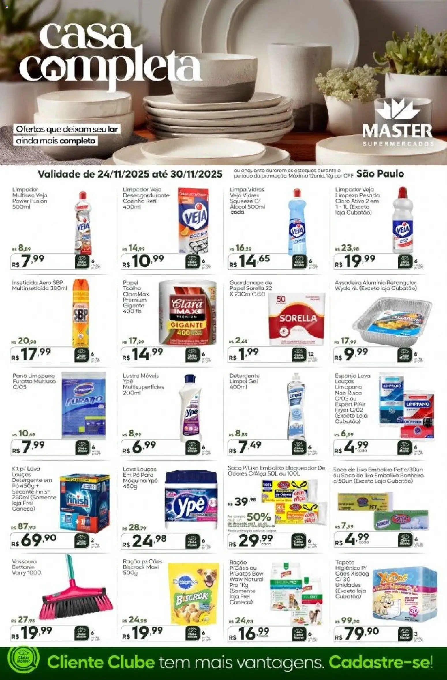 Master Folheto - válido de 24.11.2025 | Página: 1 | Produtos: Lustra móveis, Pó, Esponja, Desengordurante