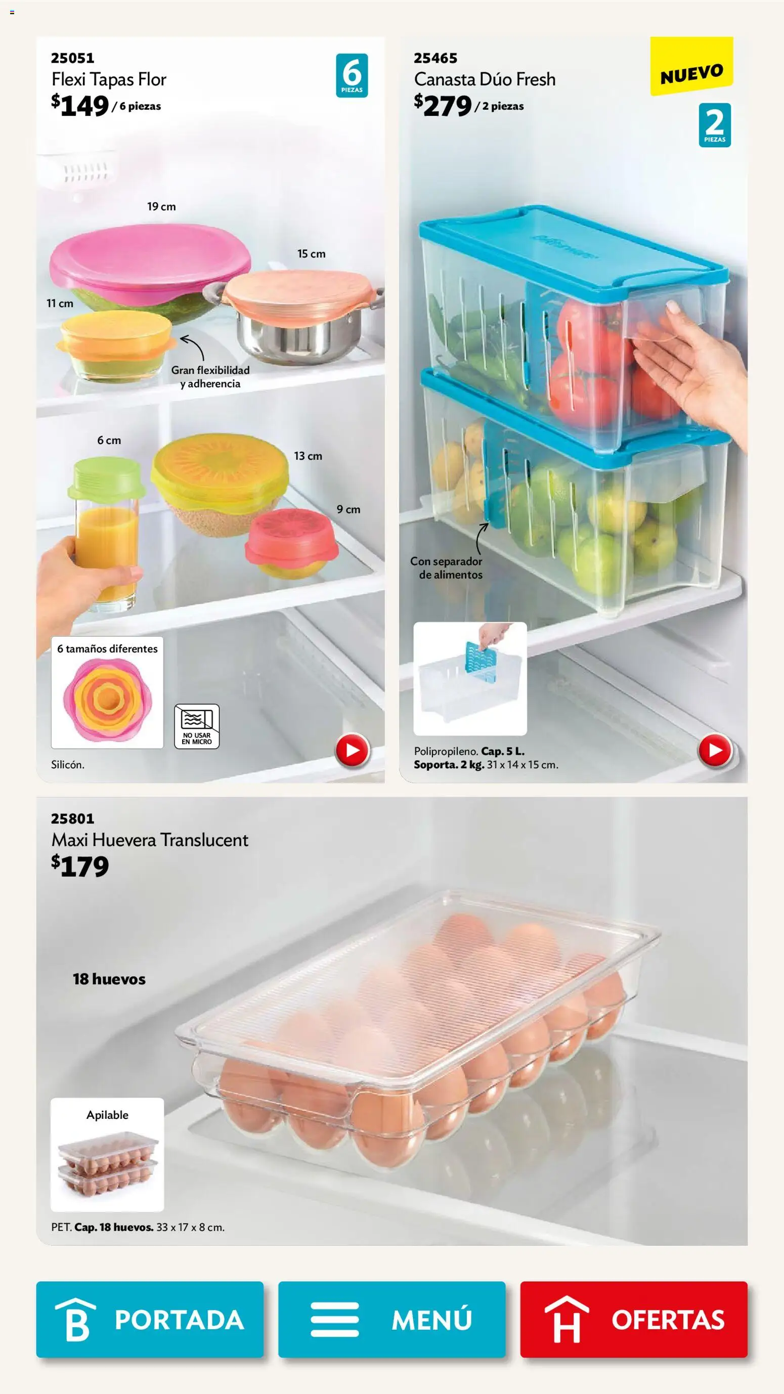 Nuevas ofertas de Betterware válidas en toda la República Mexicana desde el 05.01.2026. ¡Encuentra las mejores ofertas en Betterware campaña 1 2026! | Página: 65 | Productos: Huevos, Canasta