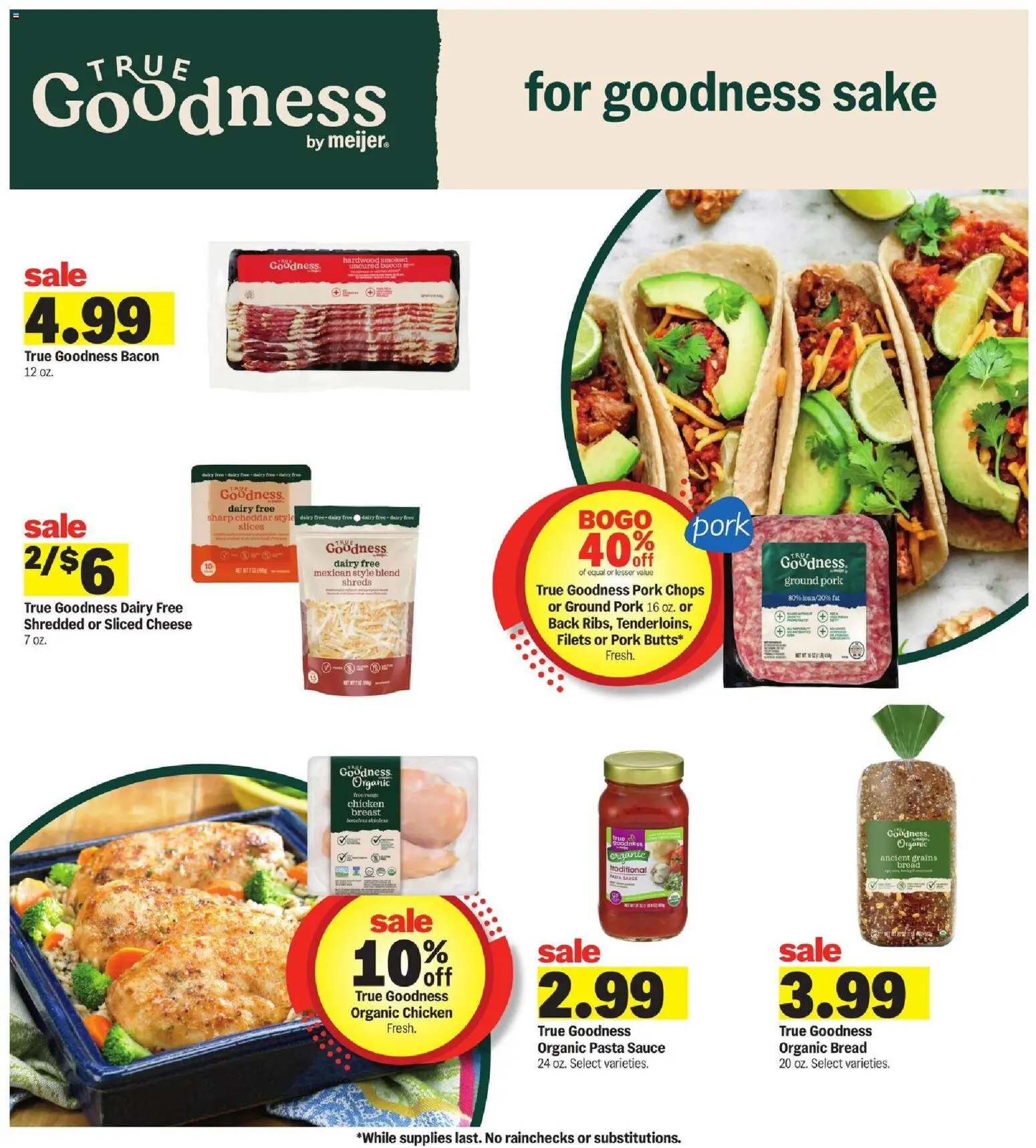 Meijer Weekly Ad - valid from 08.04.2026 | Page: 15 | Products: Bread, Pork, Pasta, Sauce