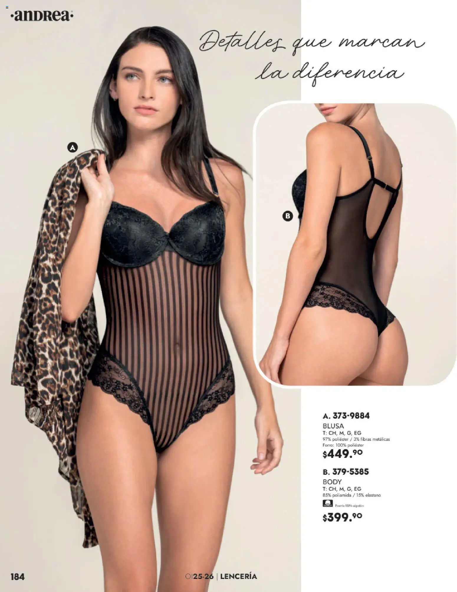 Nuevas ofertas de Andrea válidas en toda la República Mexicana desde el 26.11.2025. ¡Encuentra las mejores ofertas en Andrea catálogo Lancería, Vestir Interior otoño 2025! | Página: 20 | Productos: Blusa, Body, Lenceria