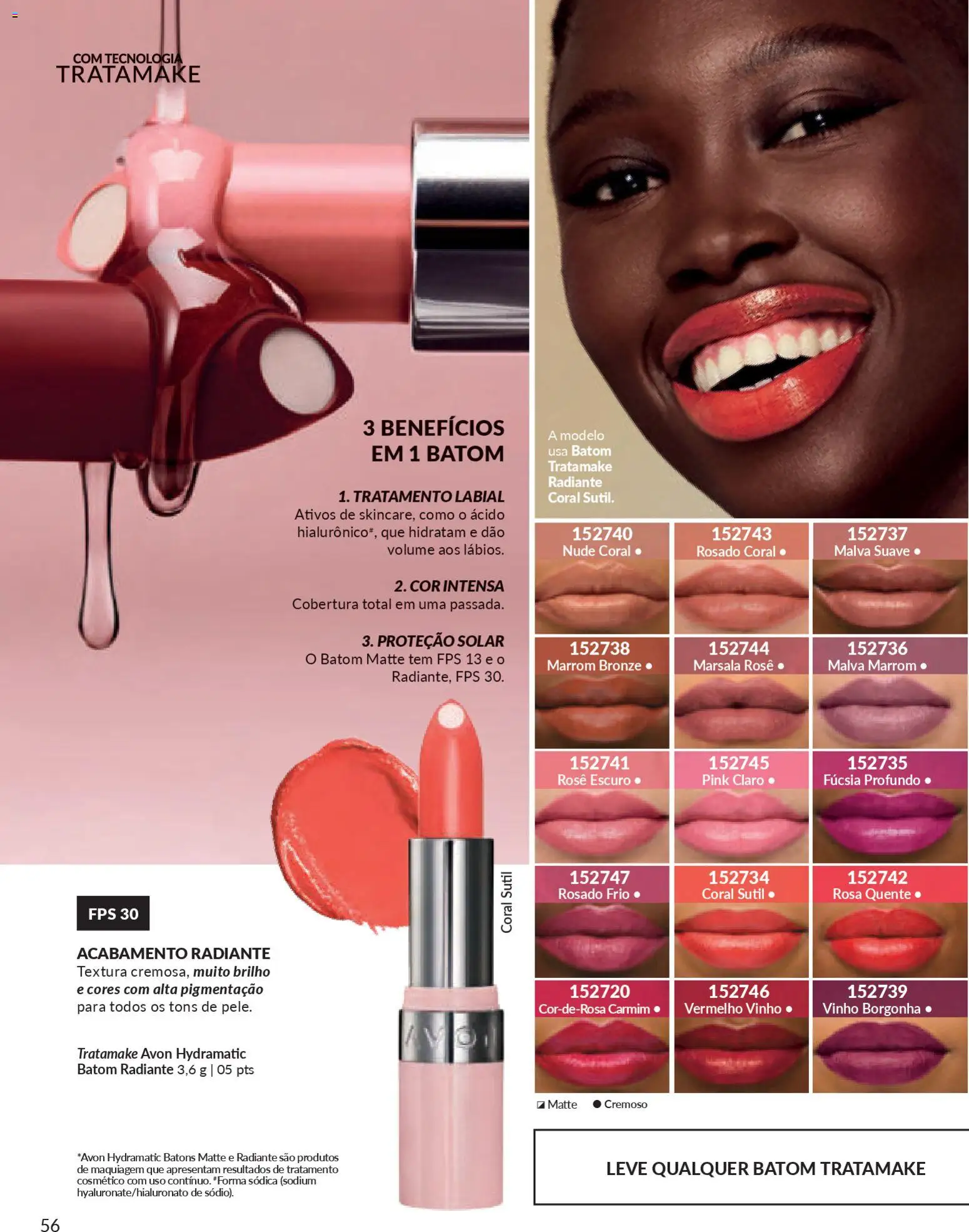 Avon Folheto - válido de 19.12.2025 | Página: 56 | Produtos: Maquiagem, Batom, Vinho