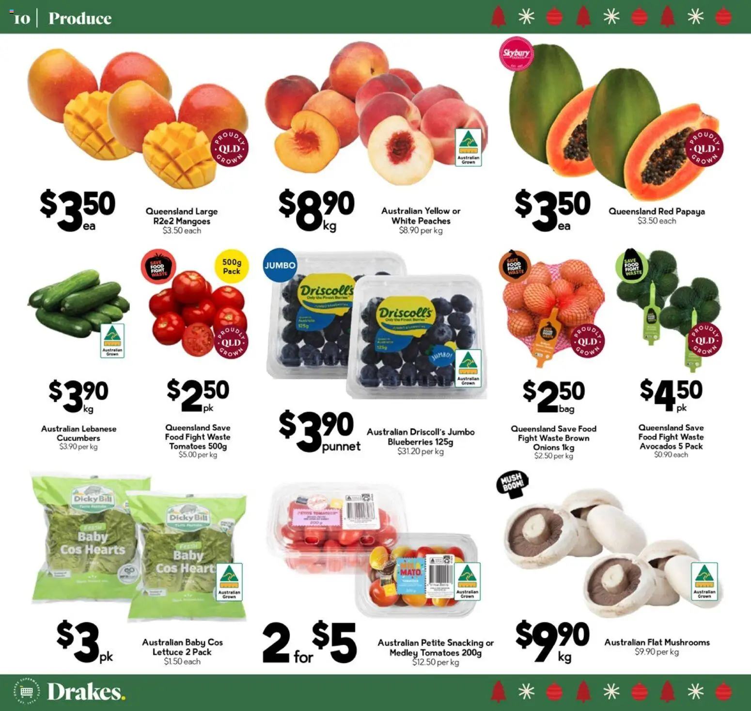 Drakes catalogue - valid from 26.11.2025 | Page: 10 | Products: Lettuce, Tomatoes, Mushrooms, Onions