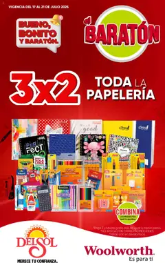 Vista previa de Del Sol y Woolworth - Catálogo Llegó el Baratón, nuevo folleto de la tienda, válido en México a partir del 17.07.2025