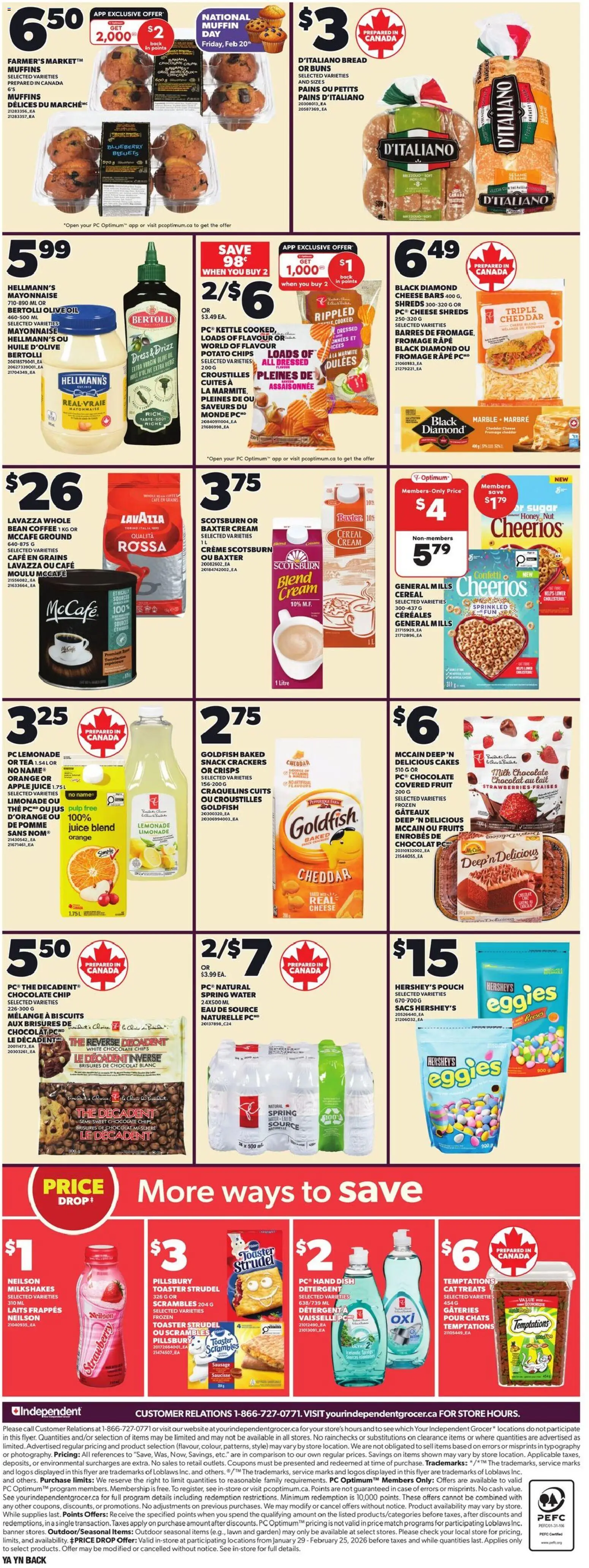 Independent Grocer flyer valid from 19.02.2026 | Page: 2 | Products: Chips, Kettle, Chocolate, Juice
